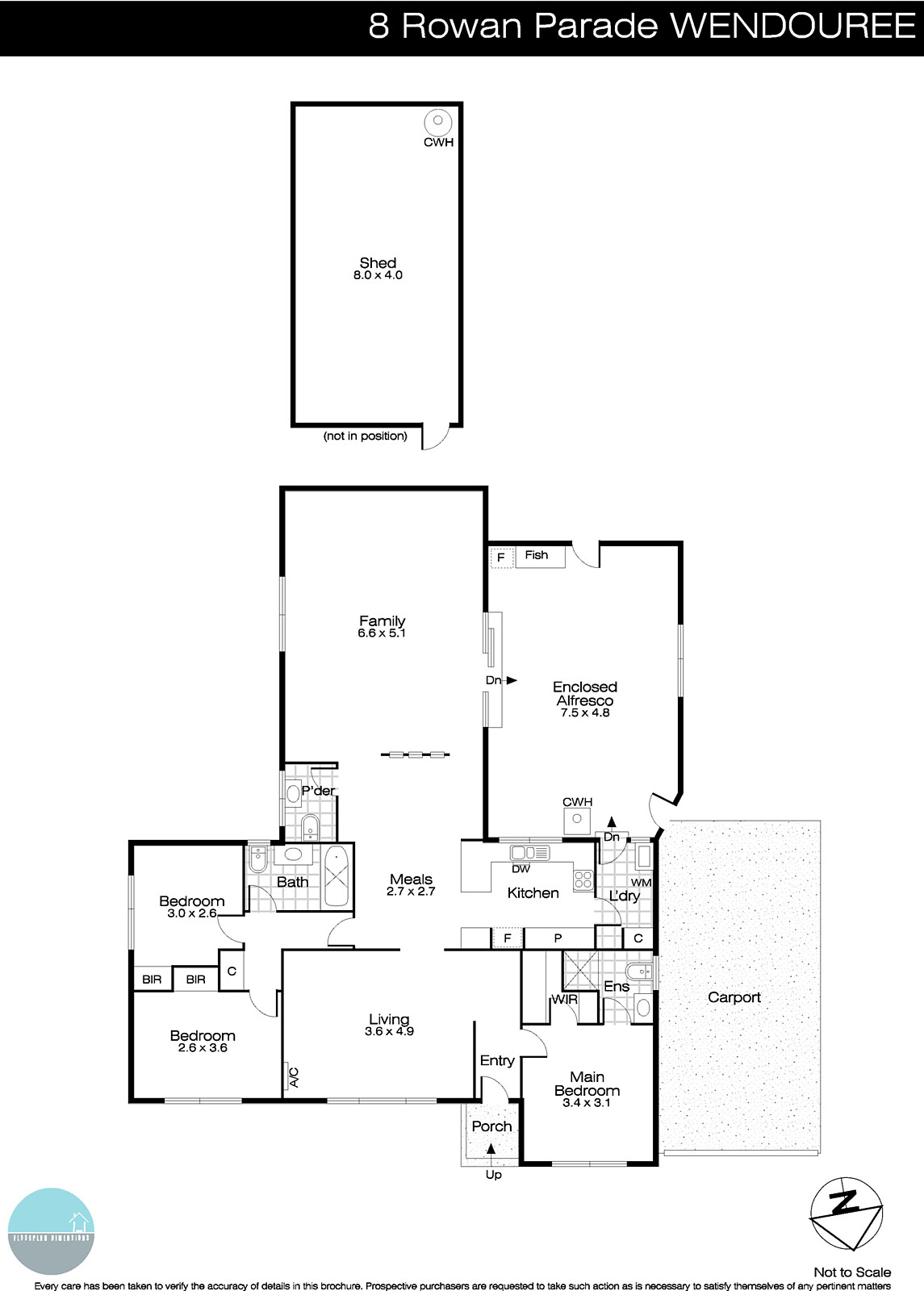 8 Rowan Parade, Wendouree VIC 3355 - Floorplan