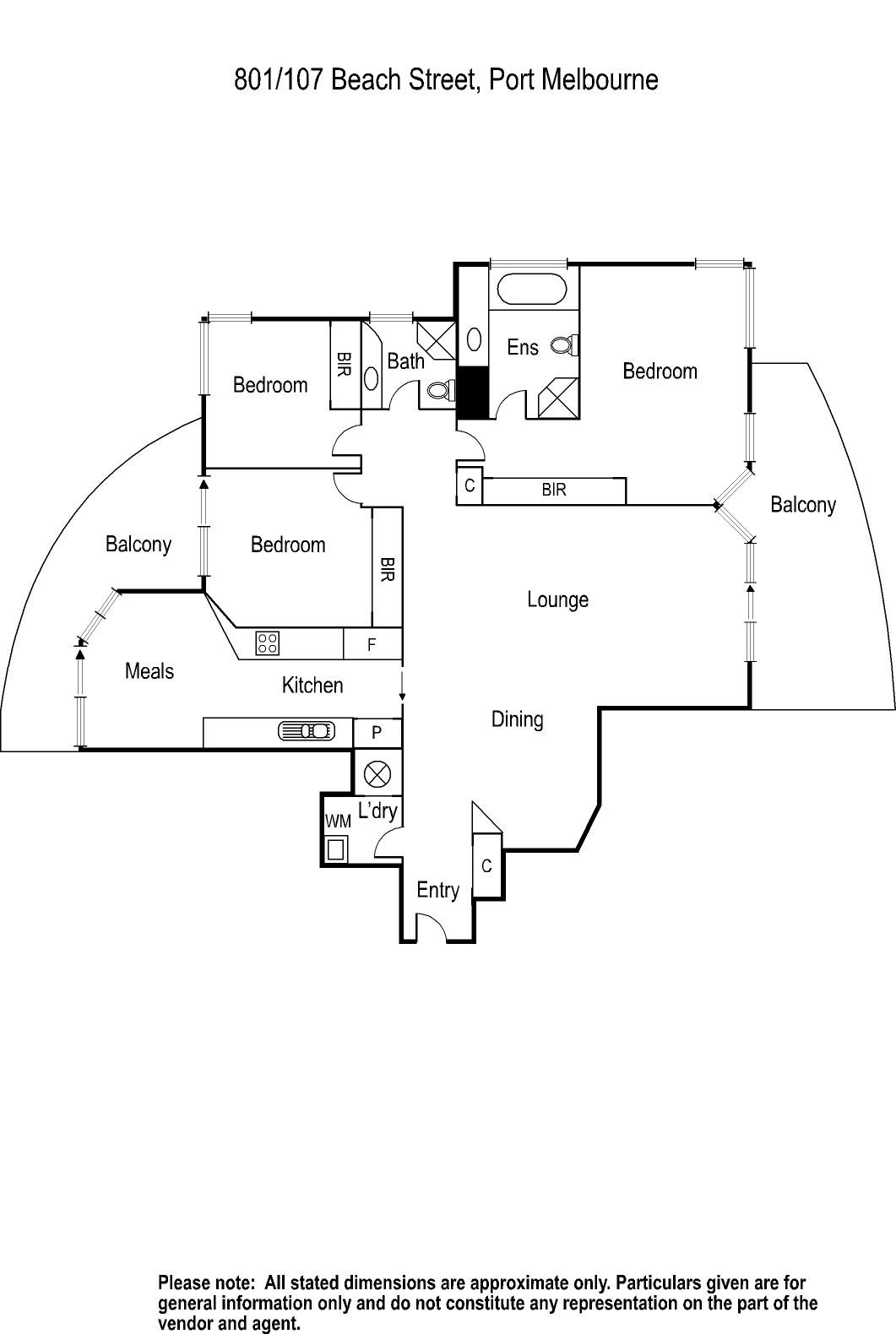 801/107 Beach Street, PORT MELBOURNE VIC 3207 - Floorplan