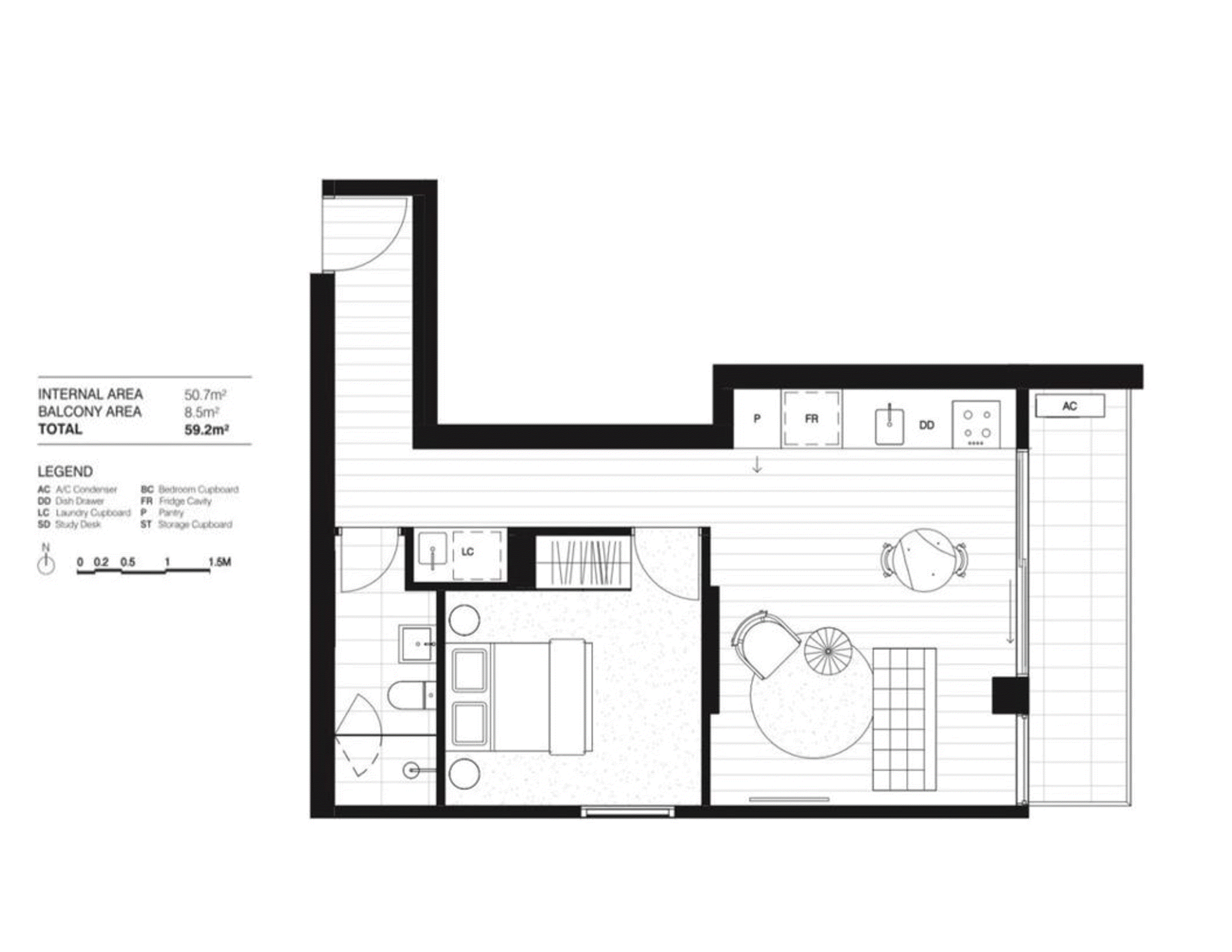 802/6 St Kilda Road, St Kilda VIC 3182 - Floorplan