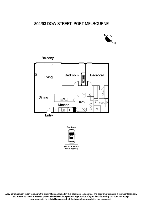 802G/93 Dow Street, PORT MELBOURNE VIC 3207 - Floorplan