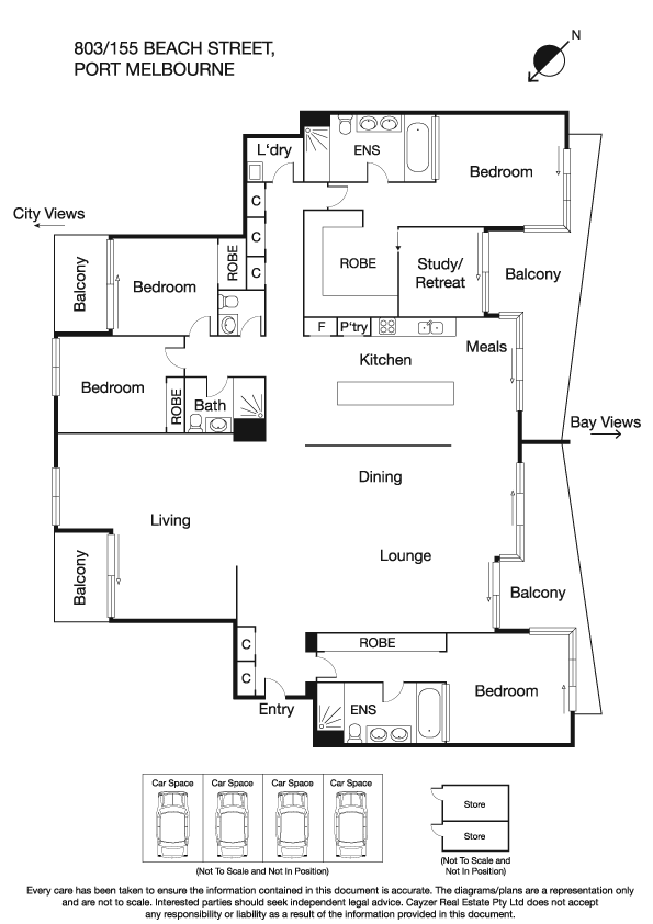 803/155 Beach Street, PORT MELBOURNE VIC 3207 - Floorplan