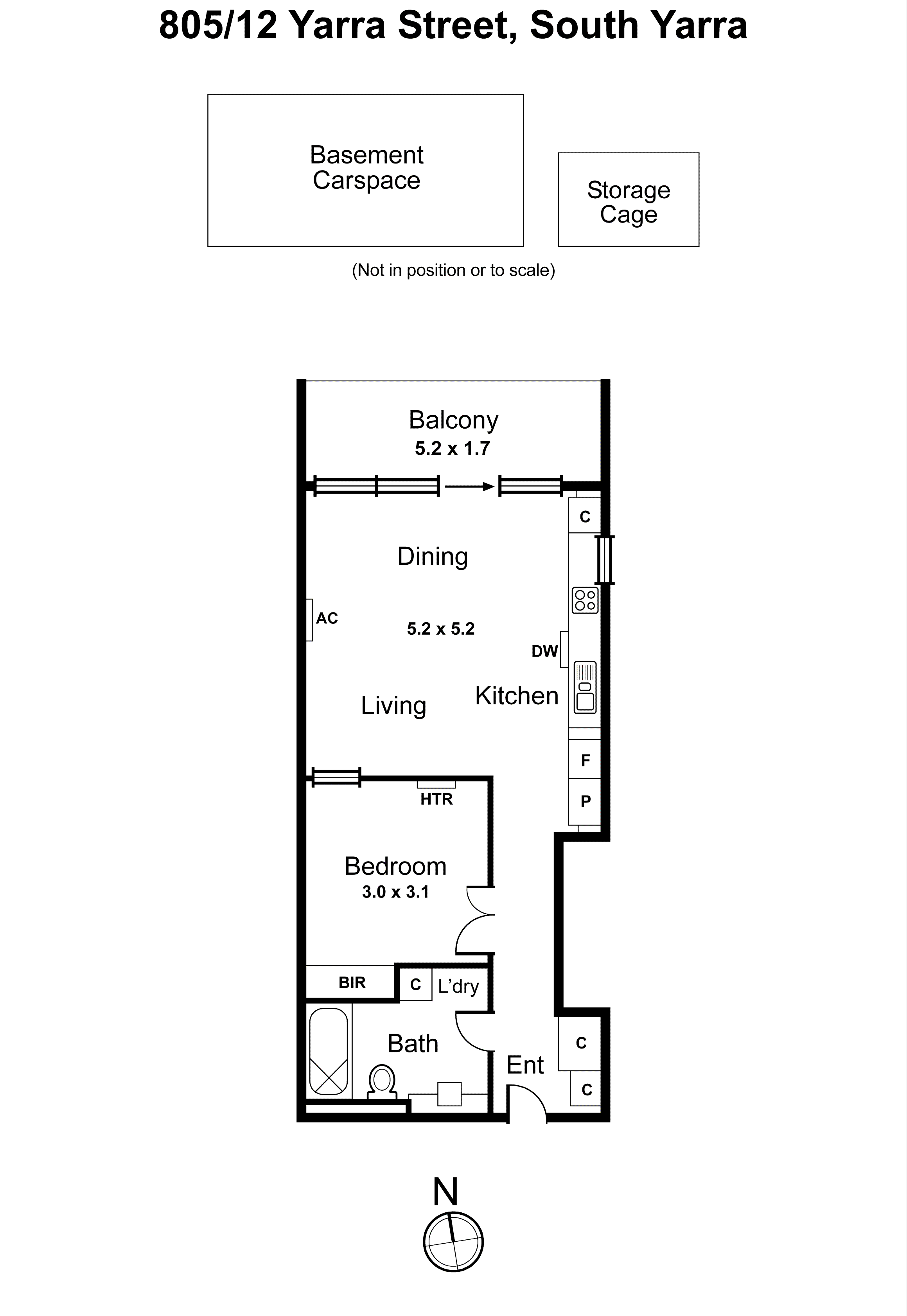 805/12 Yarra Street, South Yarra VIC 3141 - Floorplan