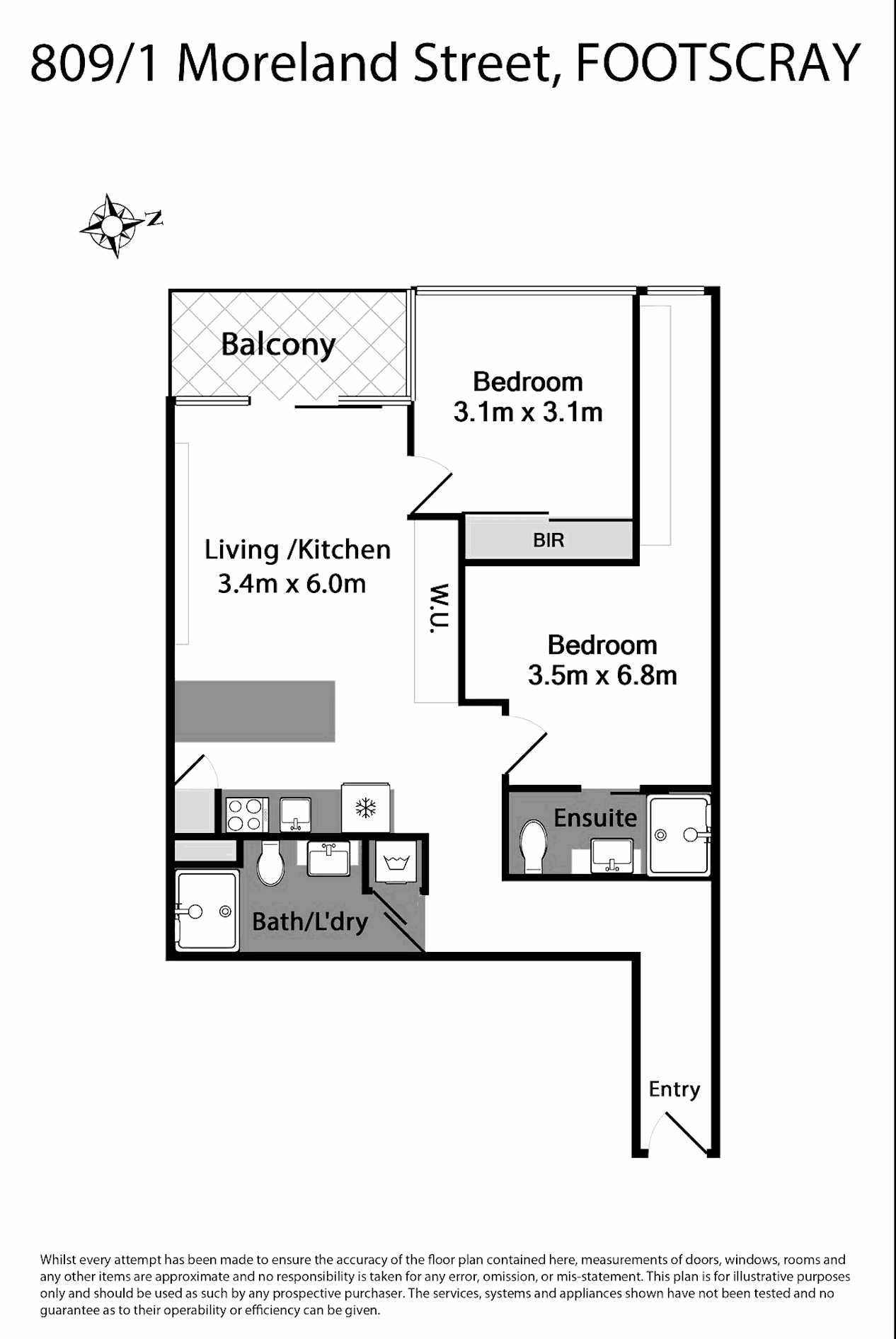 809/1 Moreland Street, Footscray VIC 3011 - Floorplan