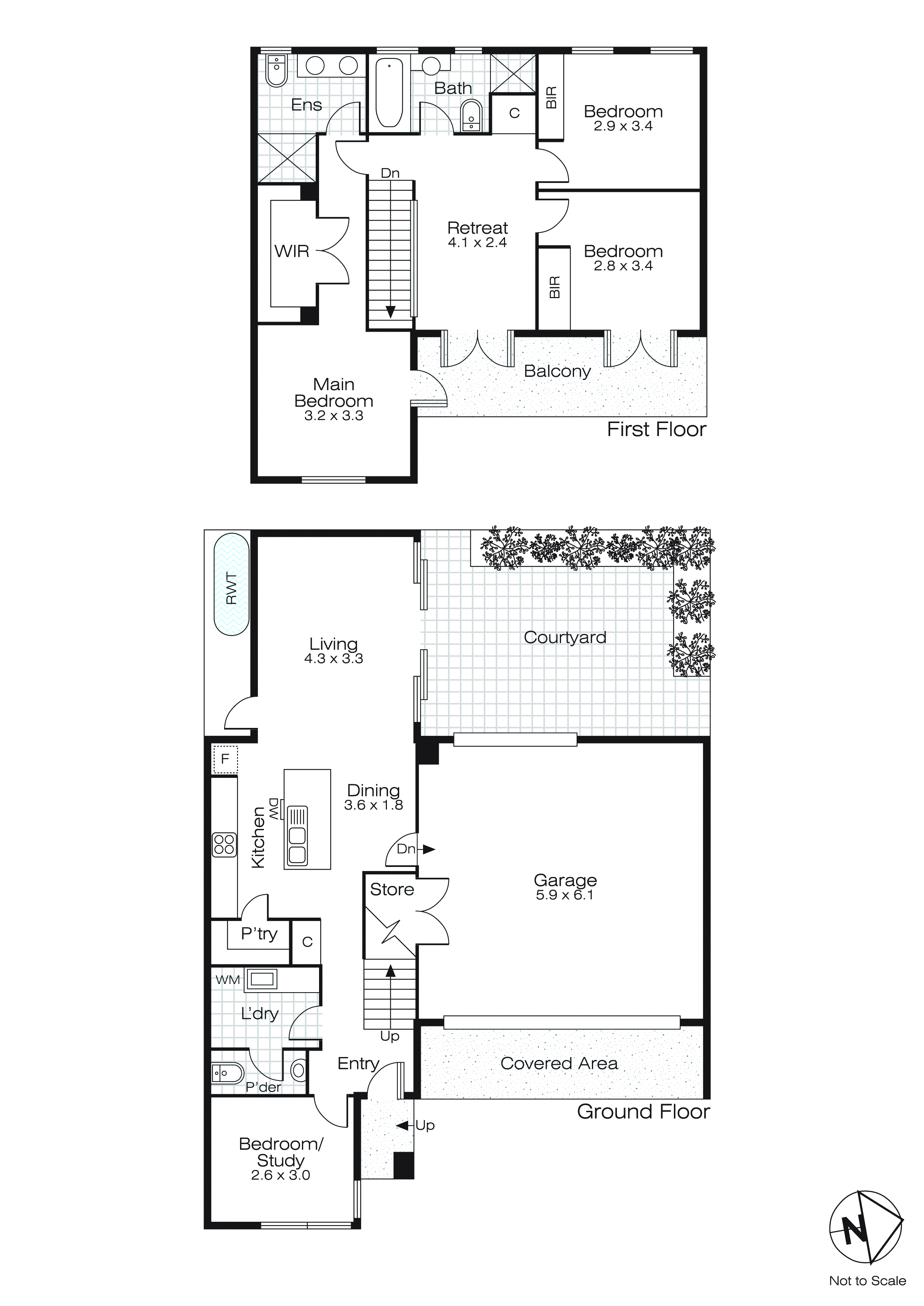 8/1015-1017 Gregory Street, Lake Wendouree VIC 3350 - Floorplan