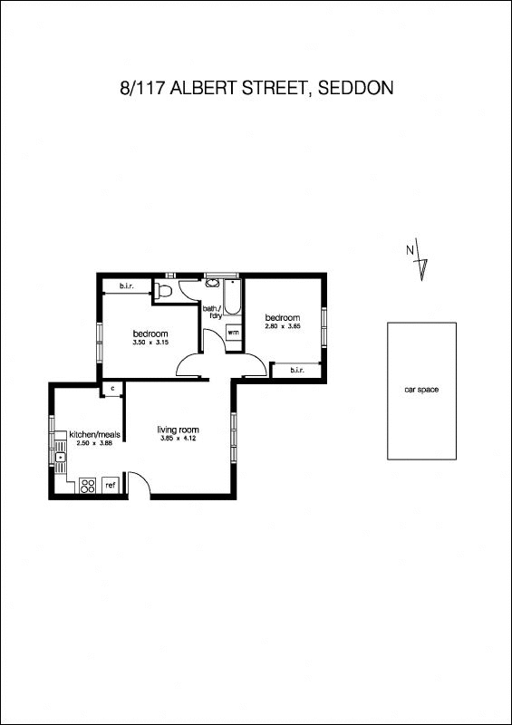 8/117 Albert Street, SEDDON VIC 3011 - Floorplan