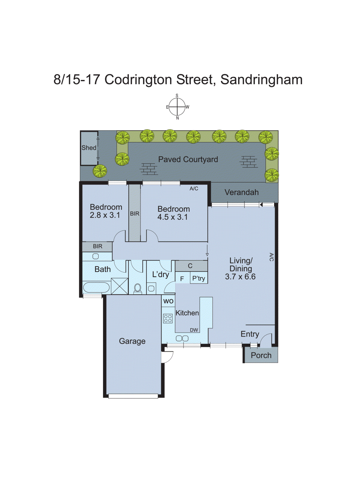 8/15 Codrington Street, Sandringham VIC 3191 - Floorplan