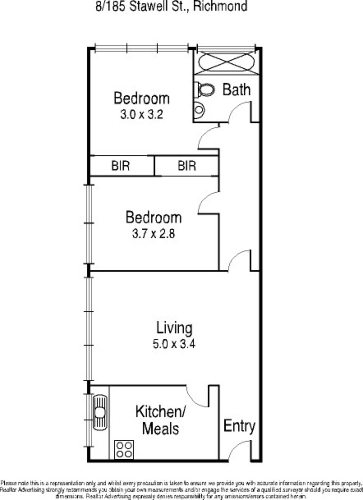 8/185 Stawell Street, Richmond VIC 3121 - Floorplan