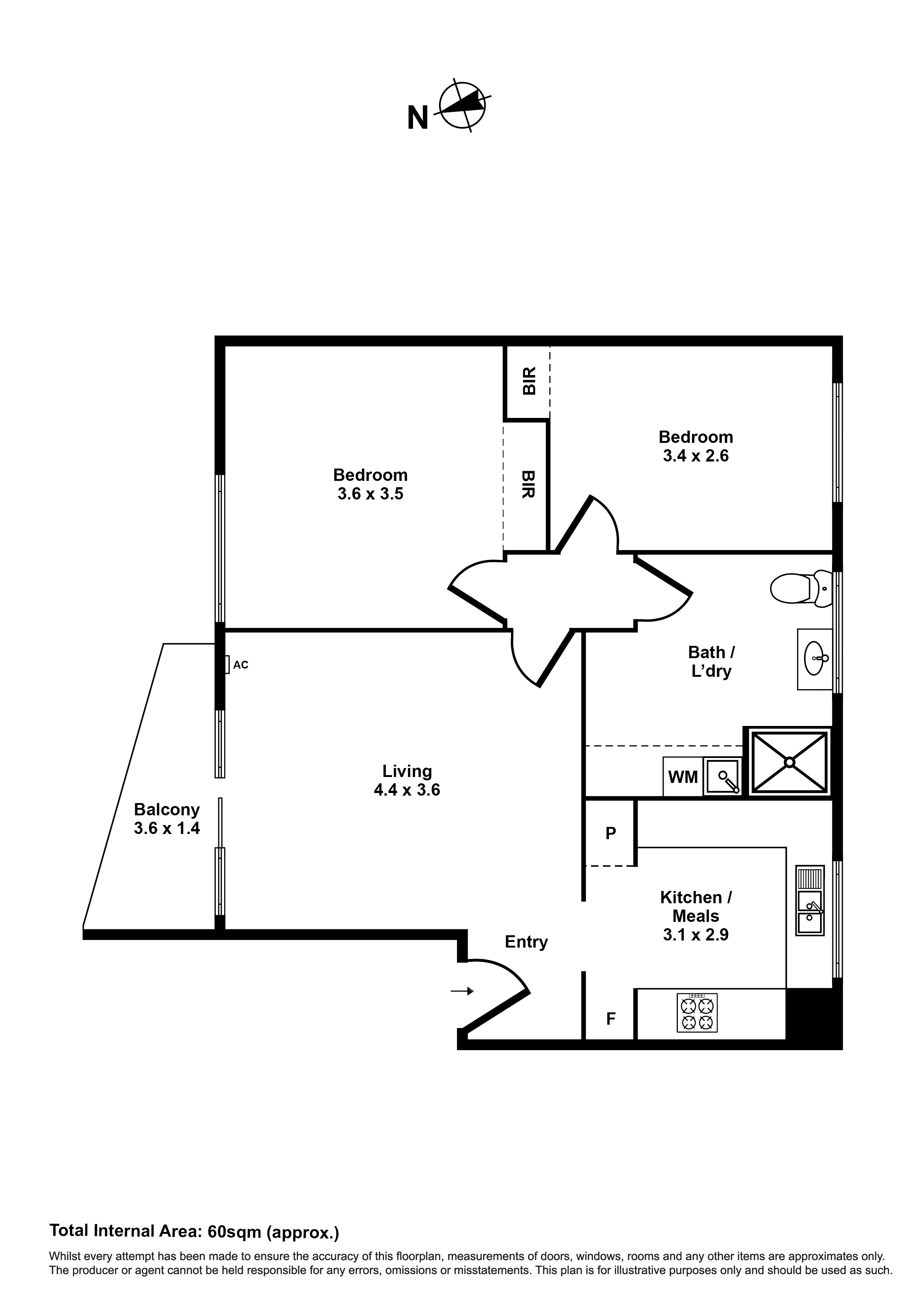 8/3 Lewis Street, Kingsville VIC 3012 - Floorplan