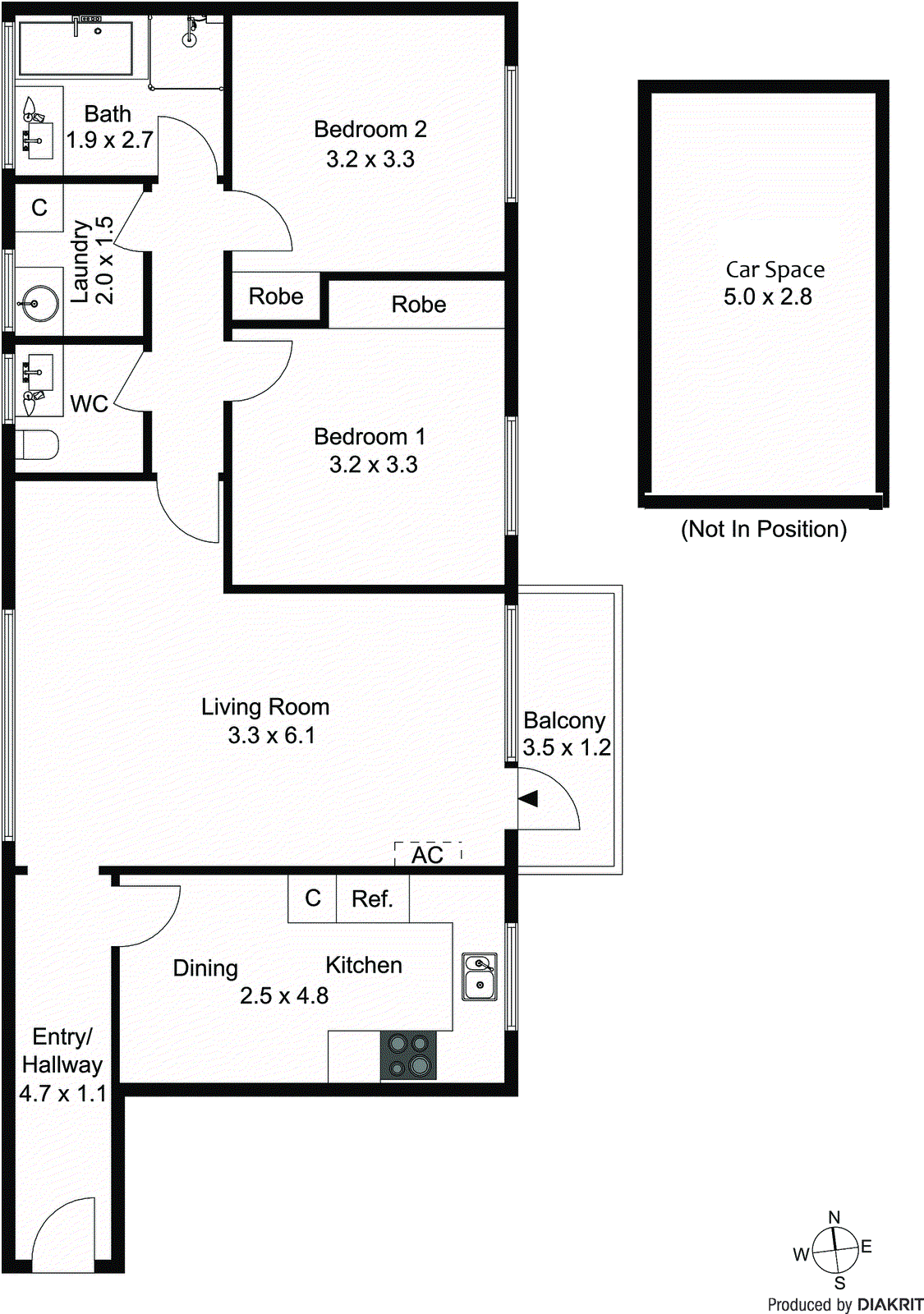8/329 Dandenong Road, Prahran VIC 3181 - Floorplan