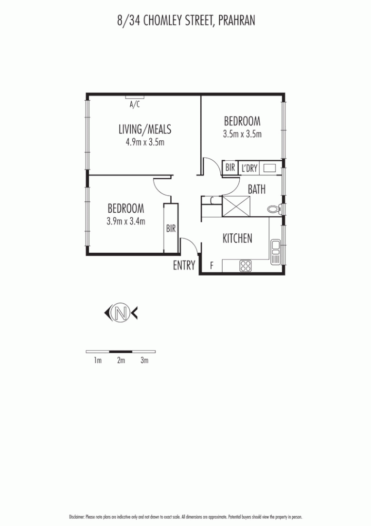 8/34 Chomley Street, PRAHRAN VIC 3181 - Floorplan
