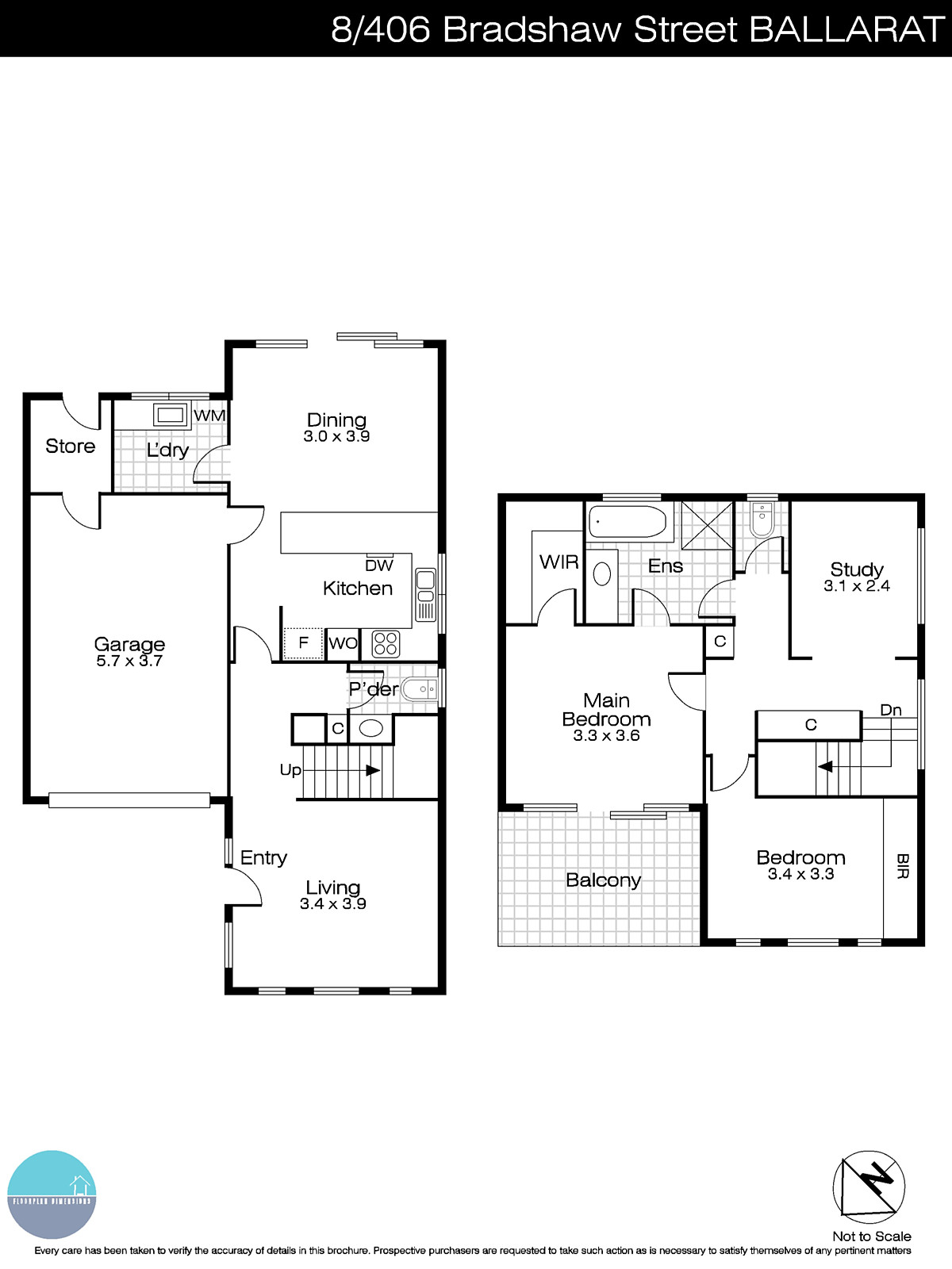 8/406 Bradshaw Street, Golden Point VIC 3350 - Floorplan