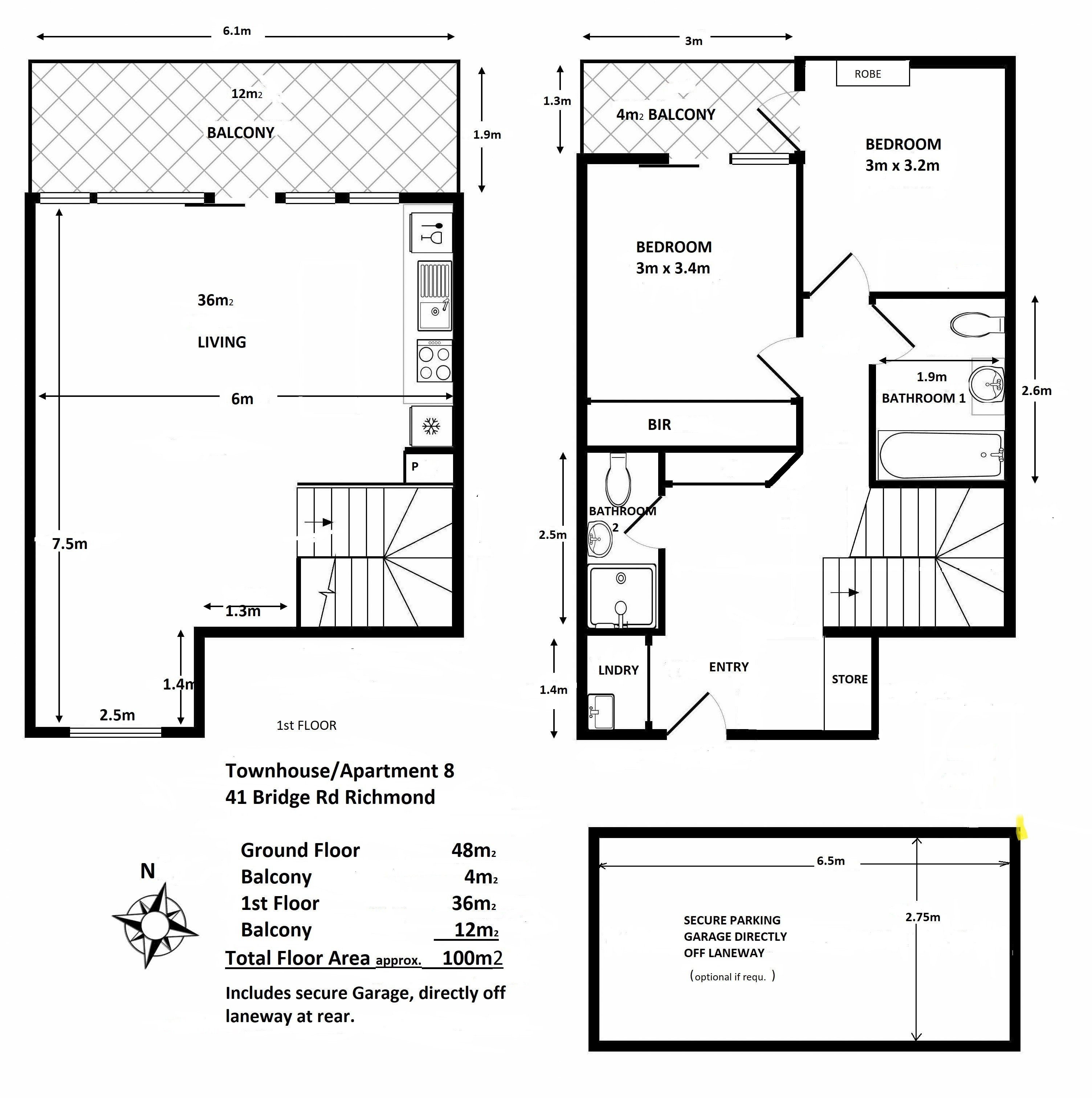 8/41 Bridge Road, Richmond VIC 3121 - Floorplan