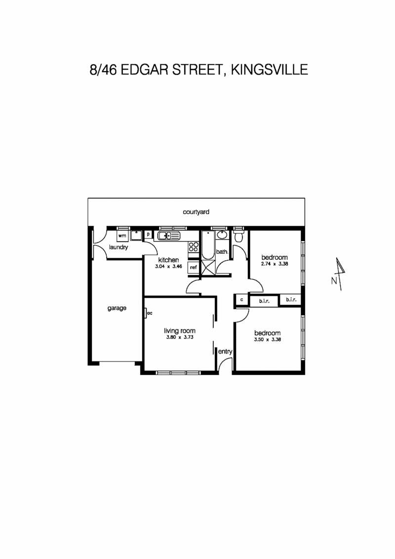 8/46 Edgar Street, KINGSVILLE VIC 3012 - Floorplan