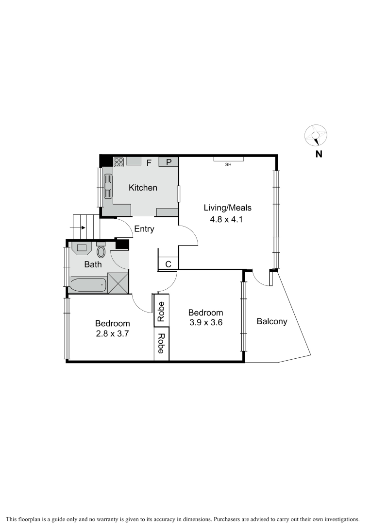 8/5 Herbert Street, St Kilda VIC 3182 - Floorplan