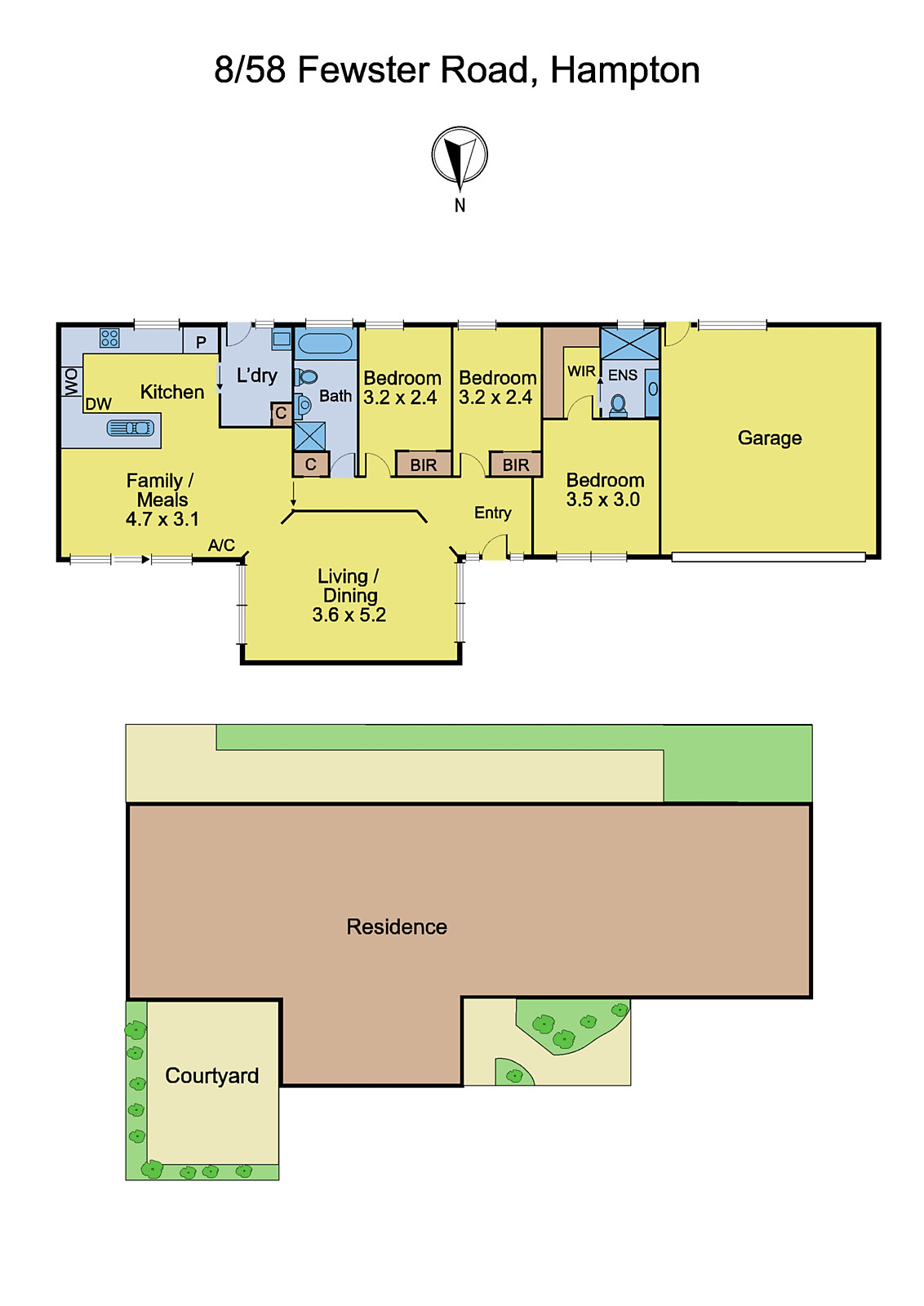 8/58 Fewster Road, Hampton VIC 3188 - Floorplan