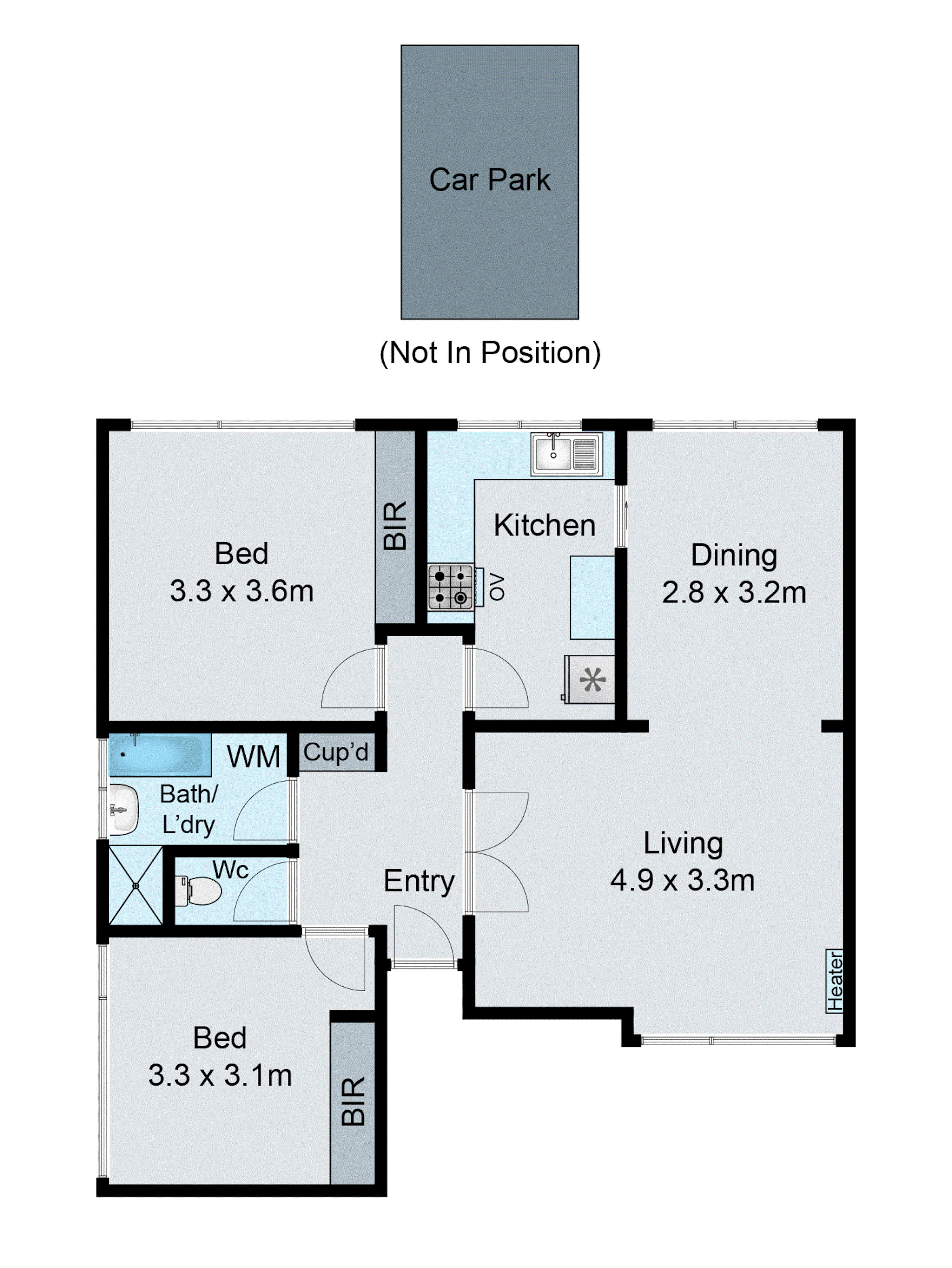 8/8 Brentwood Street, Bentleigh VIC 3204 - Floorplan