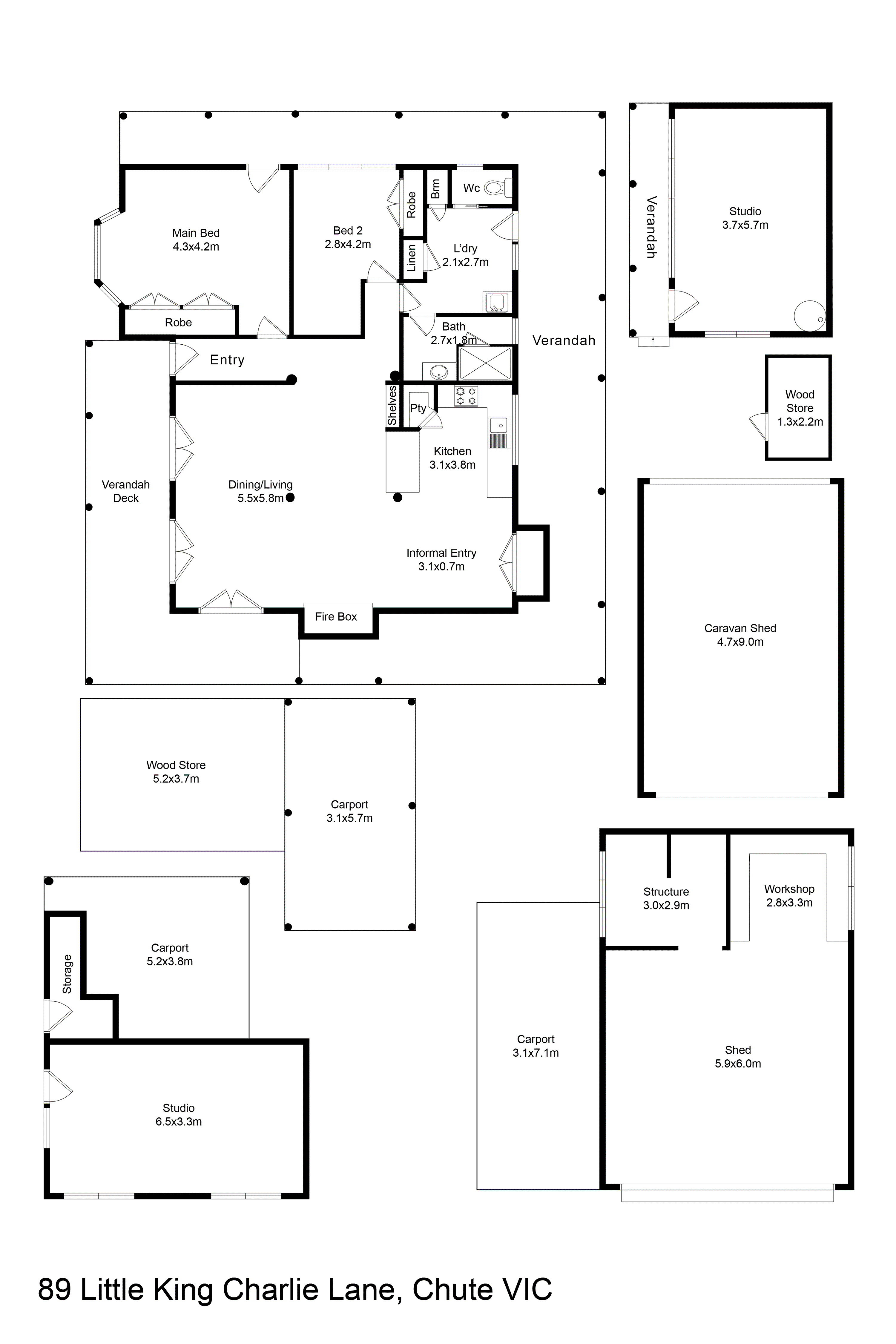 89 Little King Charlie Lane, Chute VIC 3373 - Floorplan