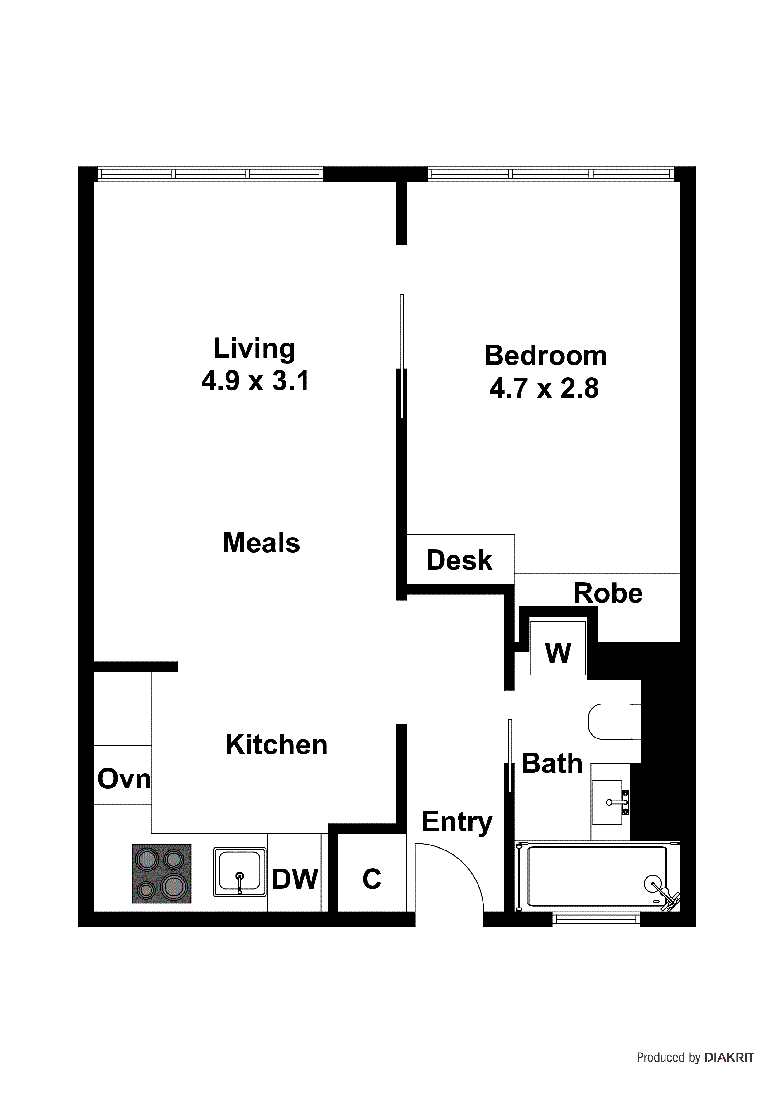 8/93 Glen Huntly Road, Elwood VIC 3184 - Floorplan