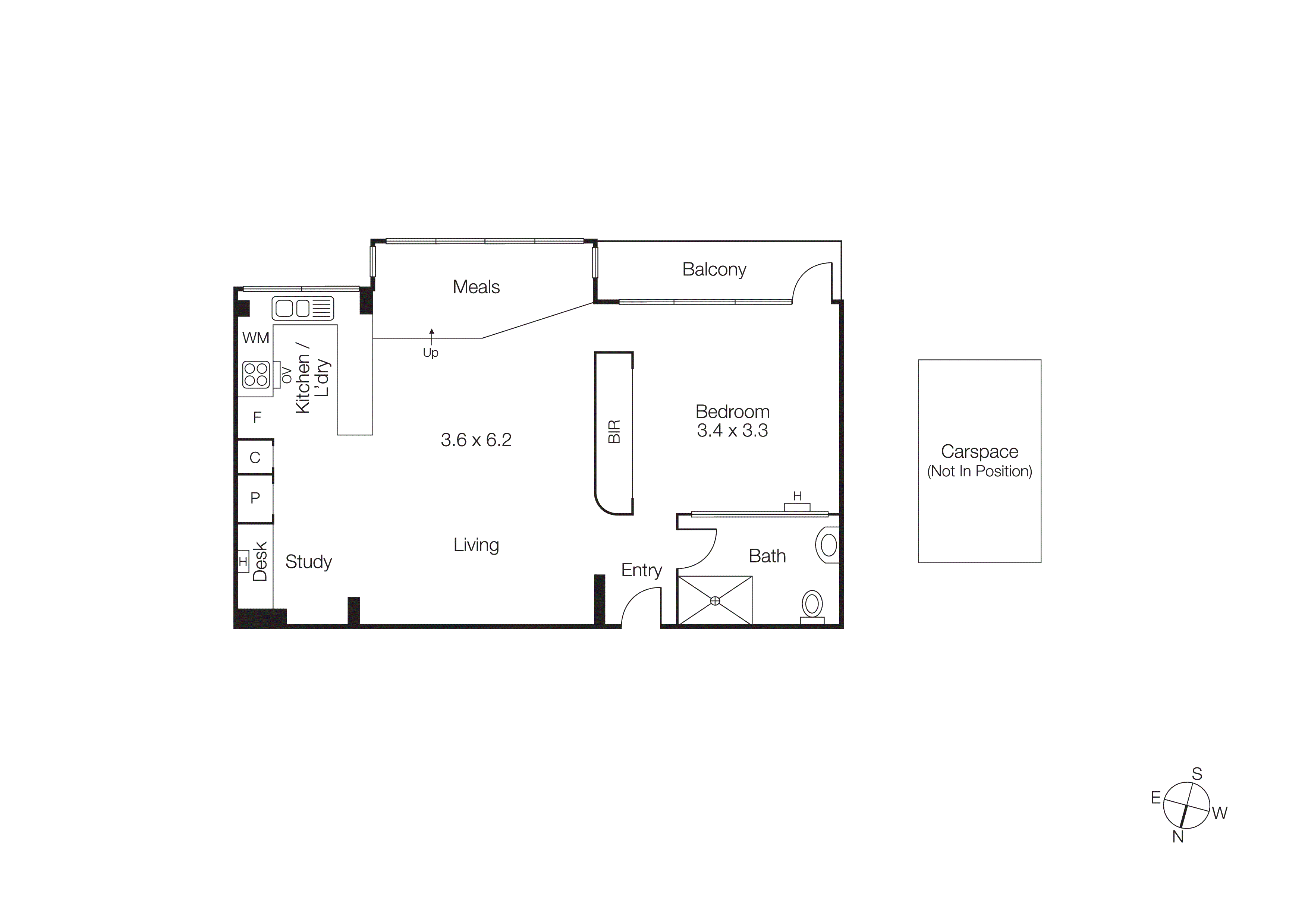 8E/12 Marine Parade, St Kilda VIC 3182 - Floorplan