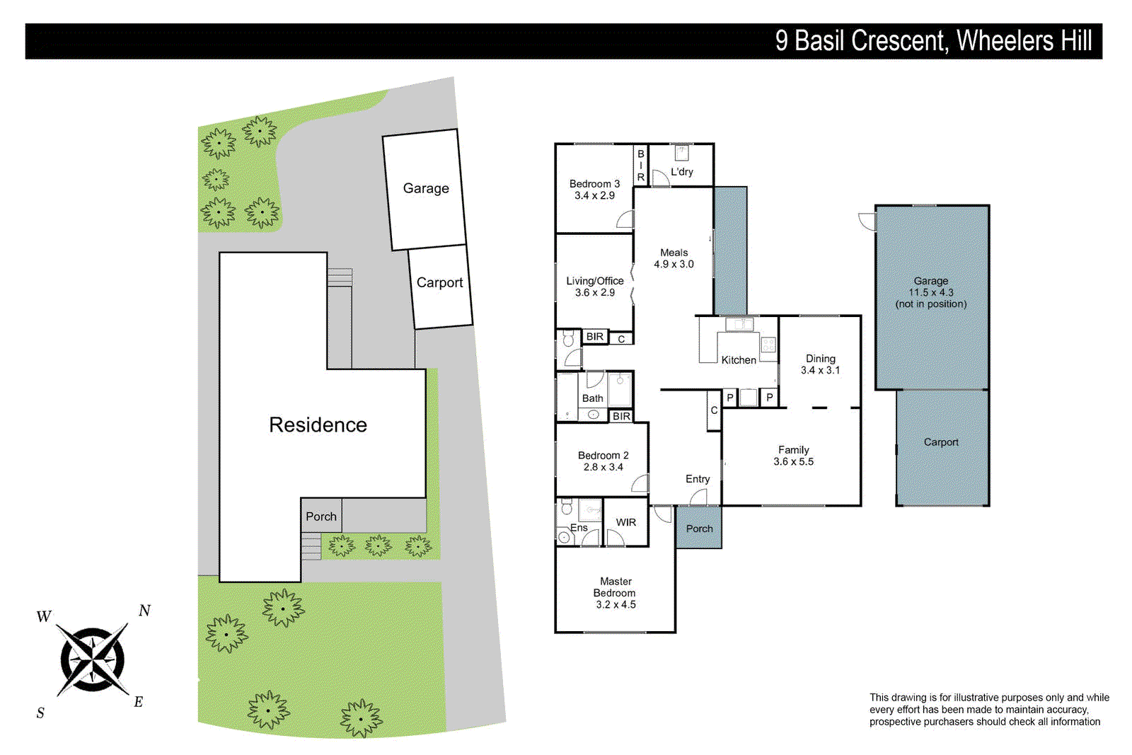 9 Basil Crescent, Wheelers Hill VIC 3150 - Floorplan