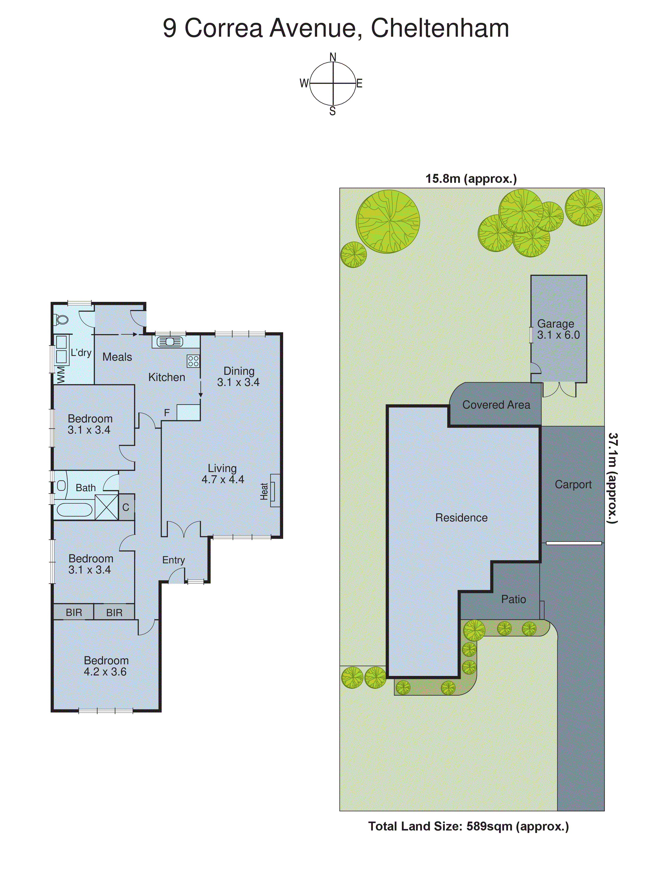9 Correa Avenue, Cheltenham VIC 3192 - Floorplan