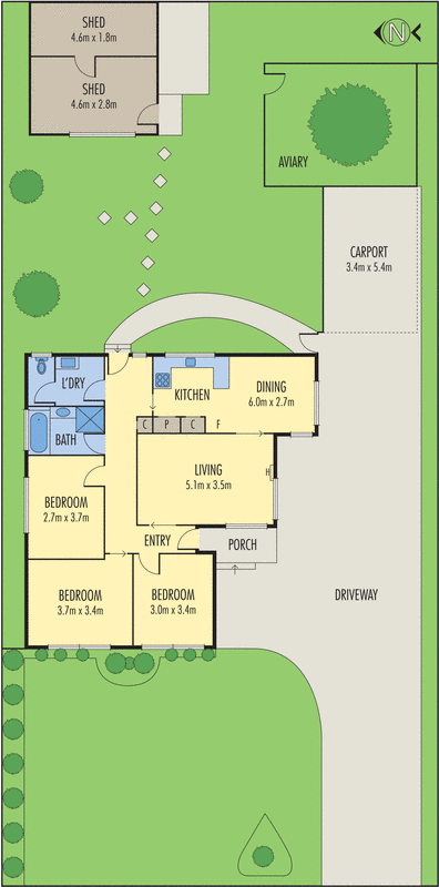 9 Cortina Close, Norlane VIC 3214 - Floorplan