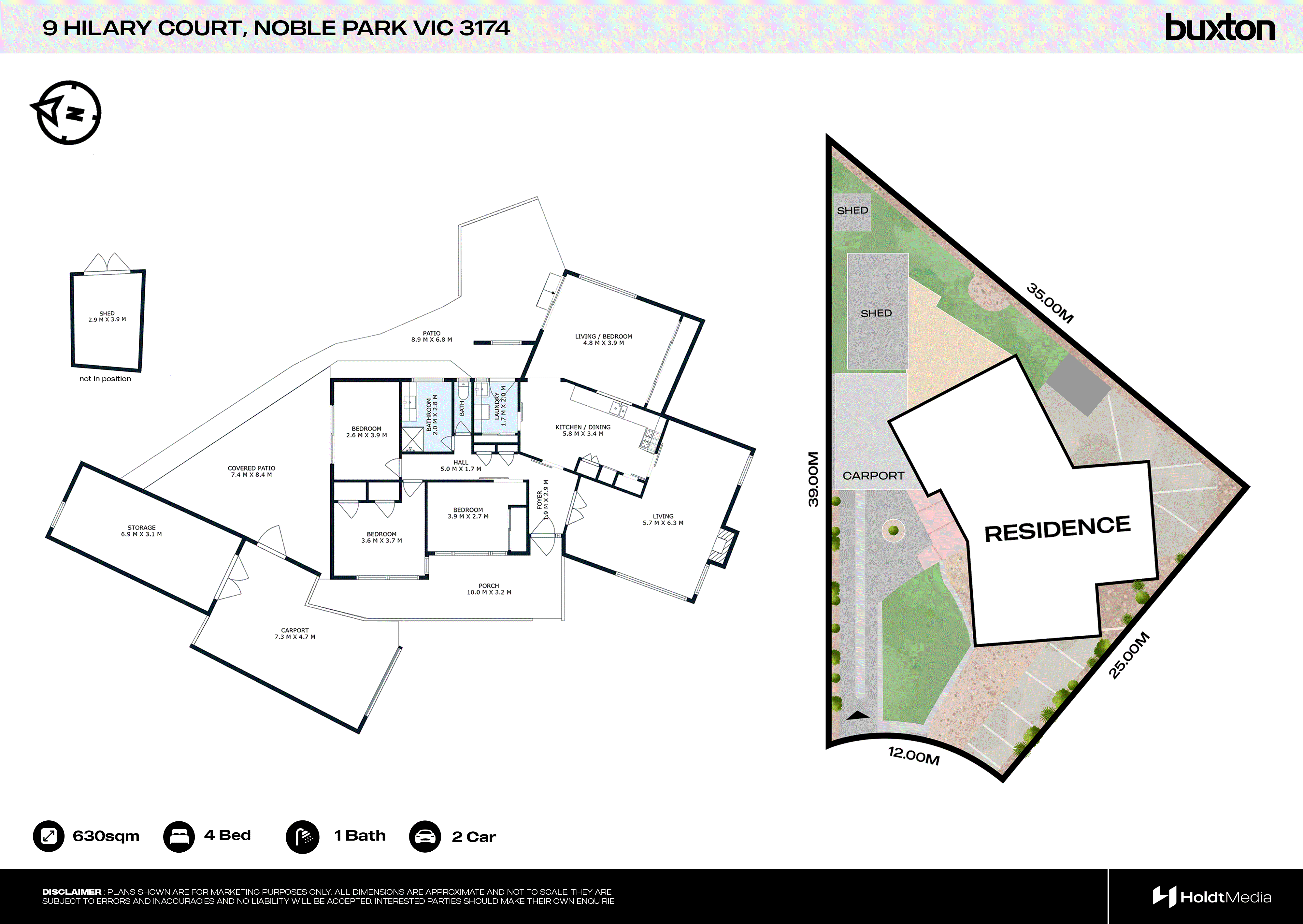 9 Hilary Court, Noble Park VIC 3174 - Floorplan