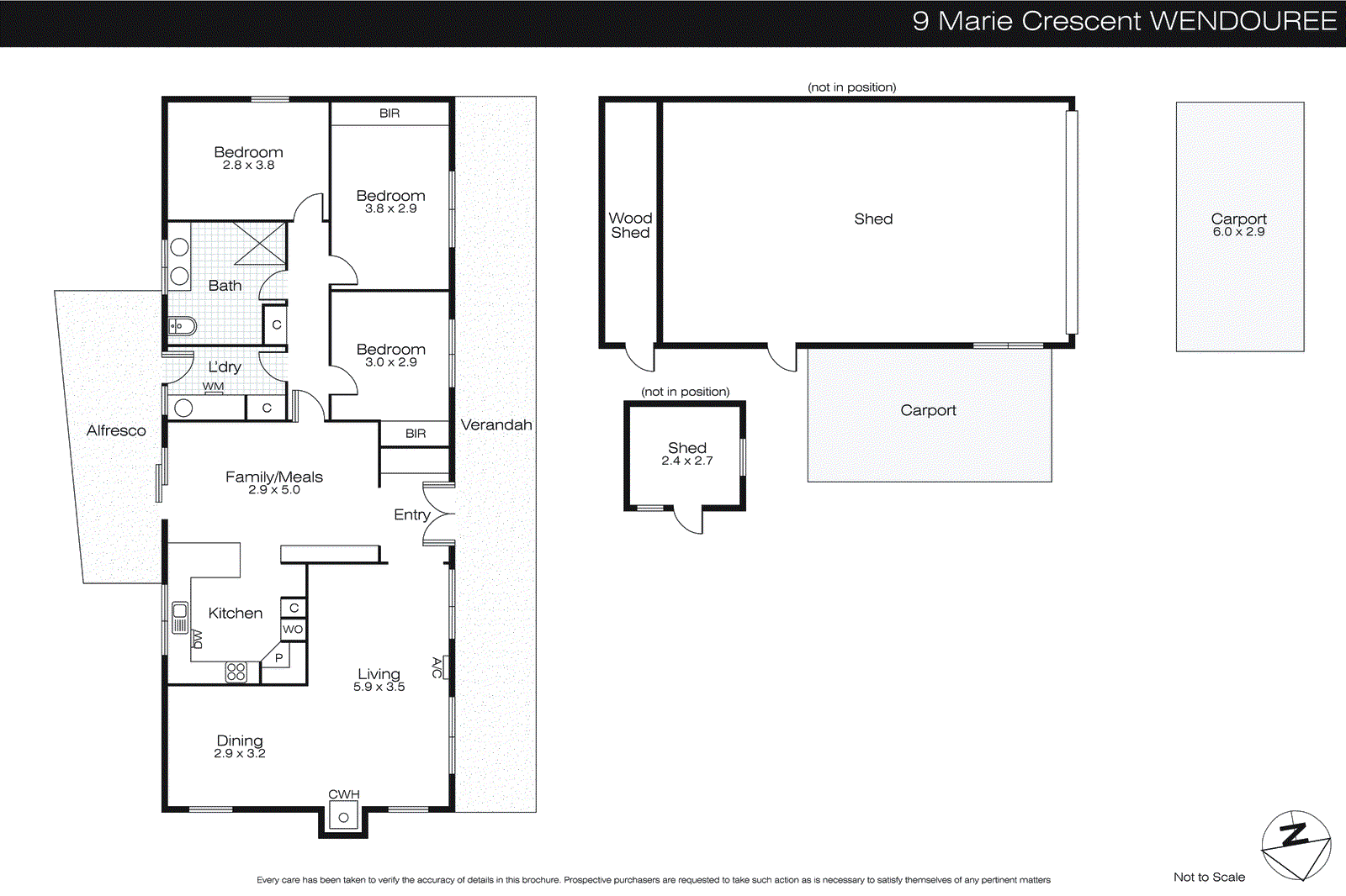 9 Marie Crescent, Wendouree VIC 3355 - Floorplan