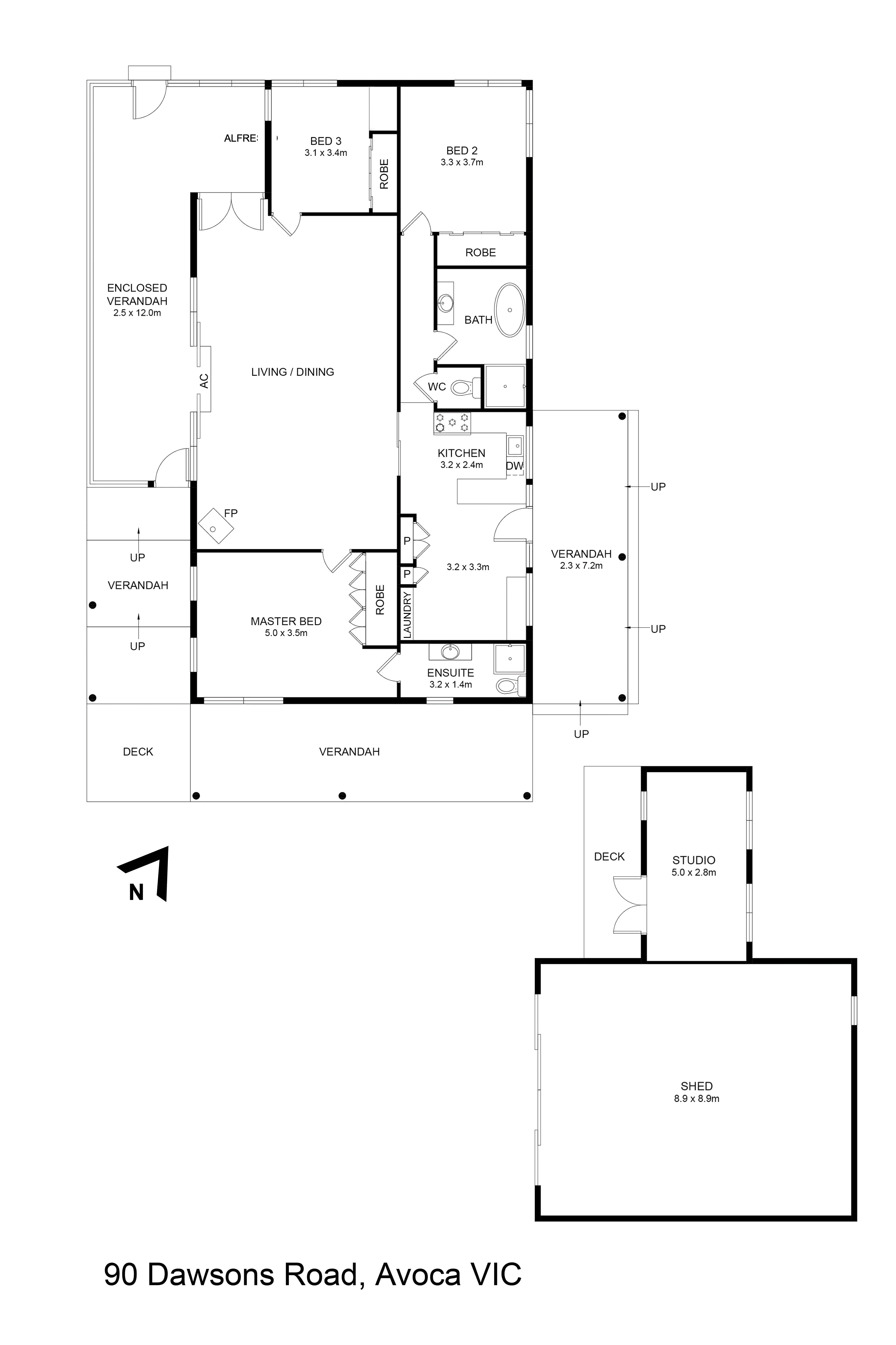 90 Dawsons Road, Avoca VIC 3467 - Floorplan