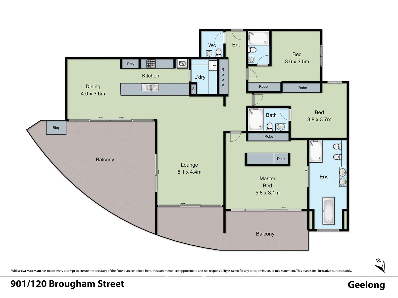 901/120 Brougham Street, Geelong VIC 3220 - Floorplan