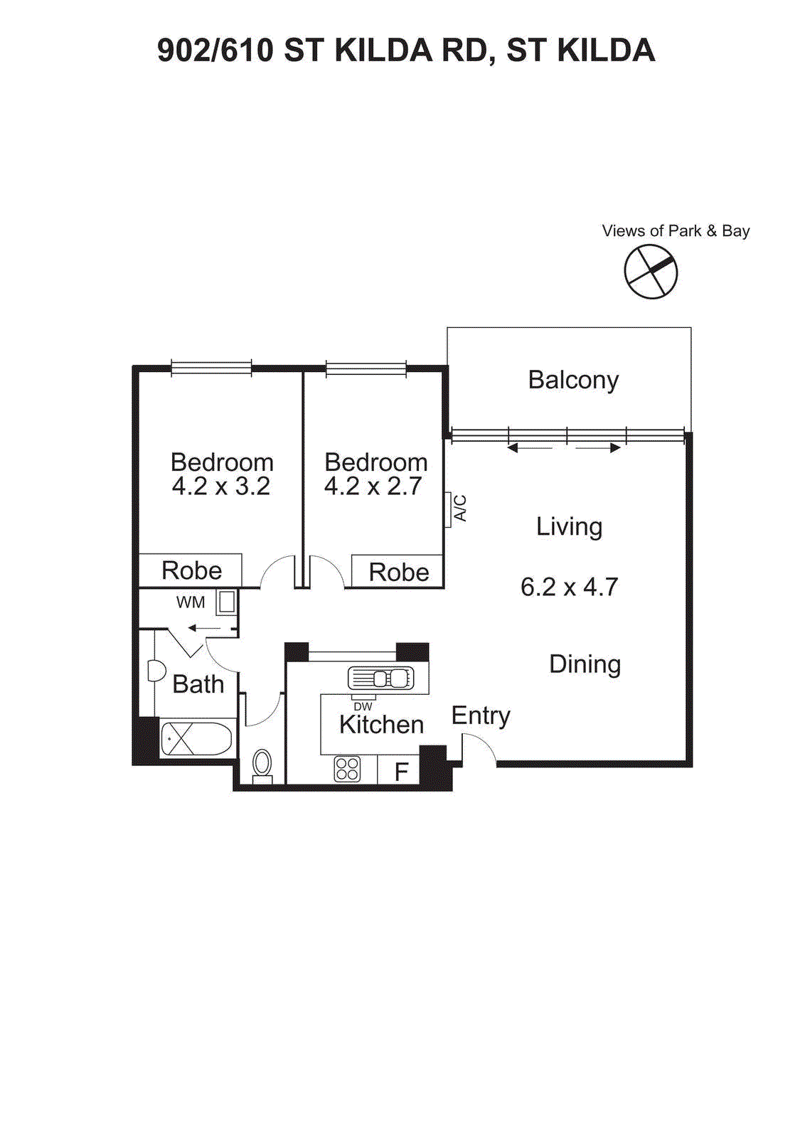 902/610 St Kilda Road, Melbourne VIC 3000 - Floorplan
