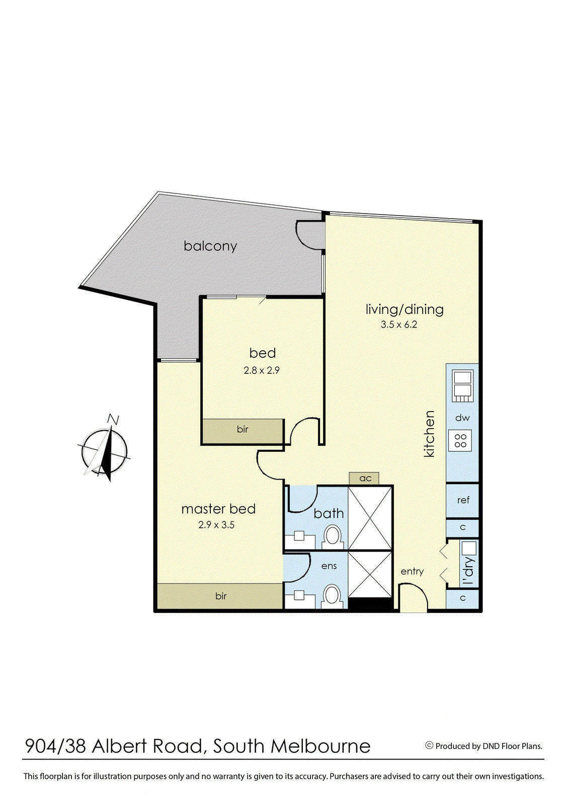 904/38 Albert Road, South Melbourne VIC 3205 - Floorplan