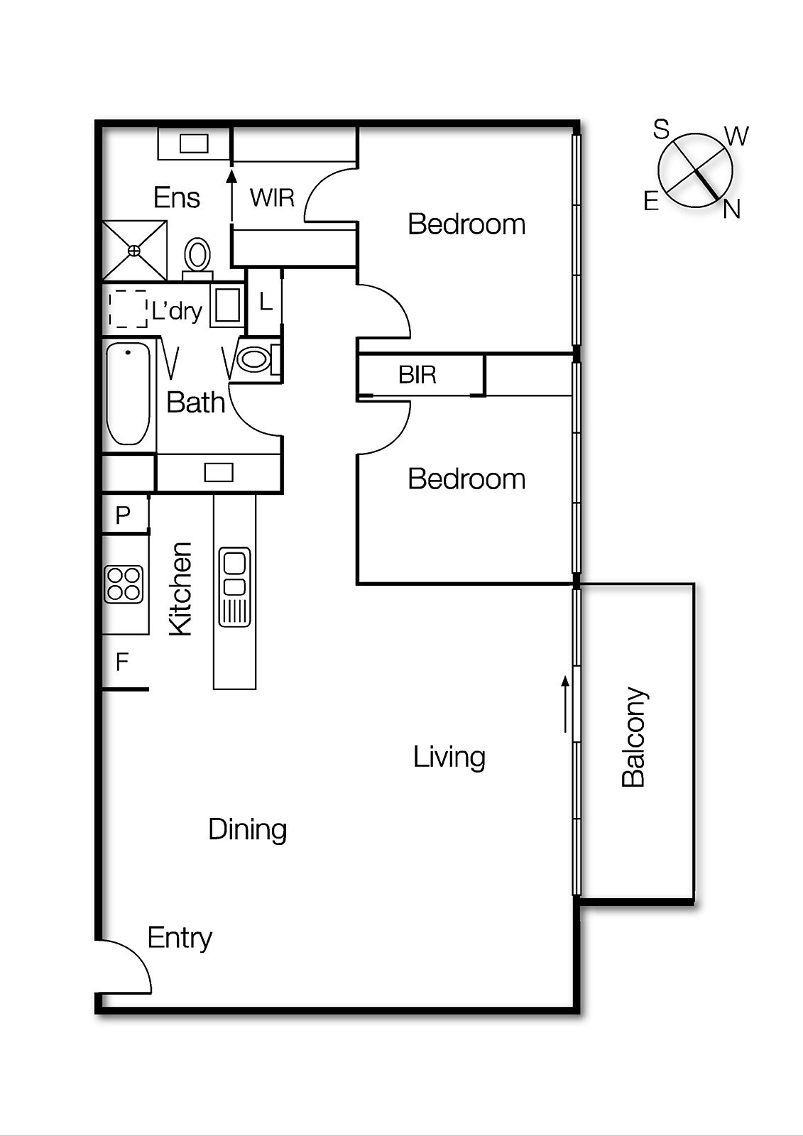 907G/93 Dow Street, Port Melbourne VIC 3207 - Floorplan