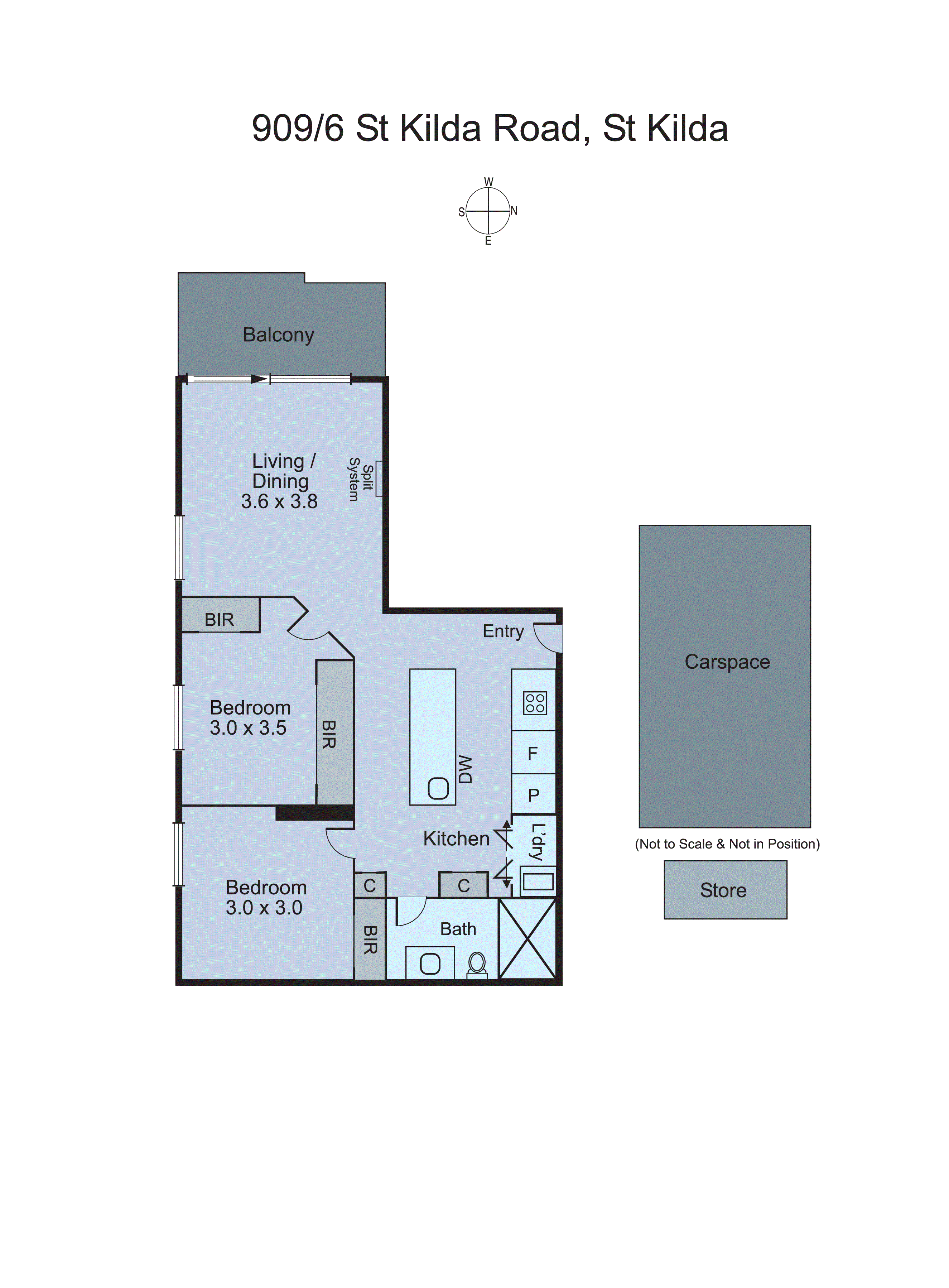 909/6 St Kilda Road, St Kilda VIC 3182 - Floorplan