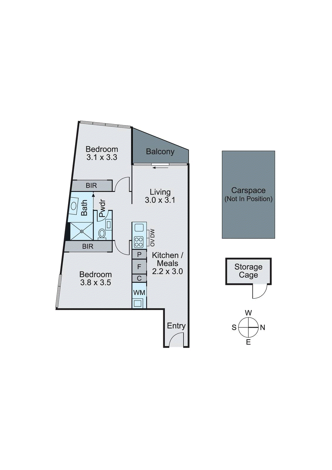 910/338 Kings Way, South Melbourne VIC 3205 - Floorplan