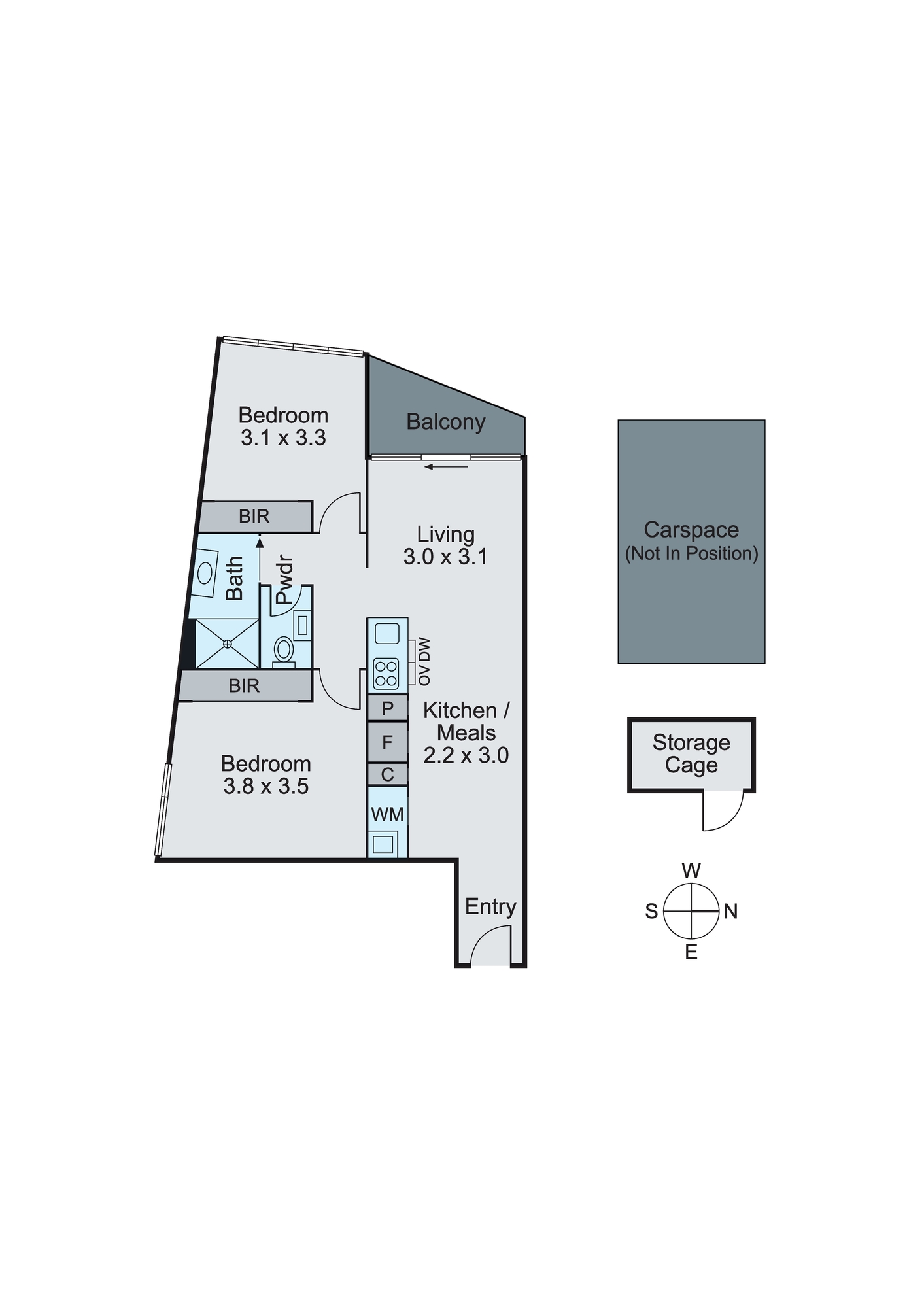 910/338 Kings Way, South Melbourne VIC 3205 - Floorplan
