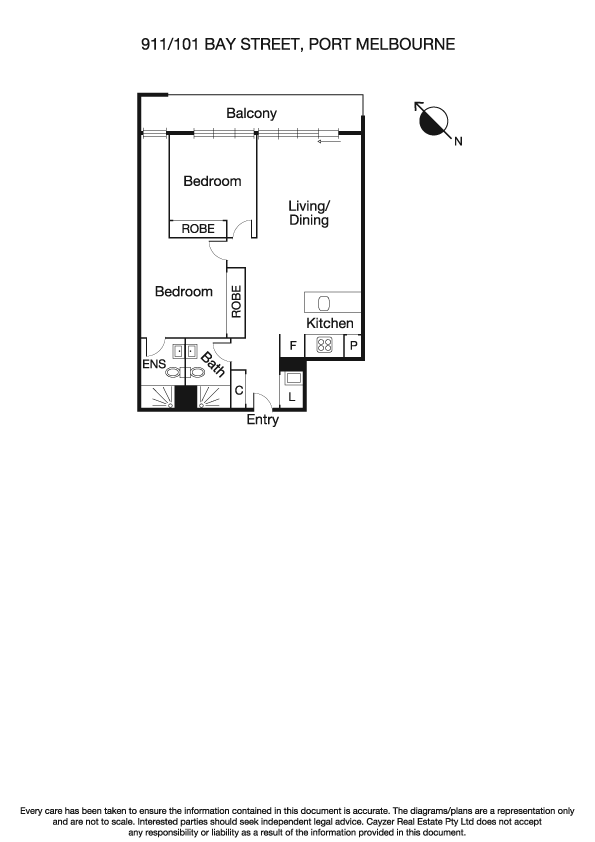 911/101 Bay Street, PORT MELBOURNE VIC 3207 - Floorplan