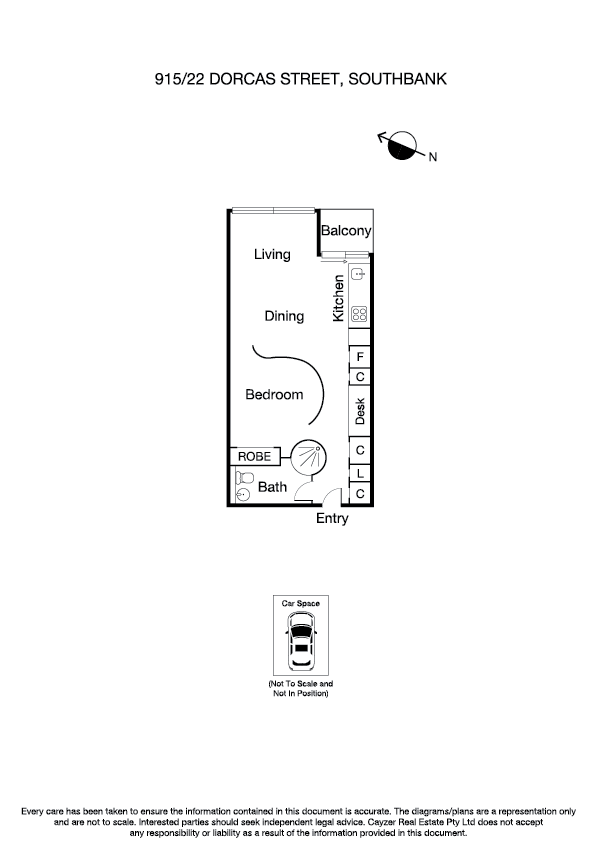 915/22 Dorcas Street, SOUTHBANK VIC 3006 - Floorplan