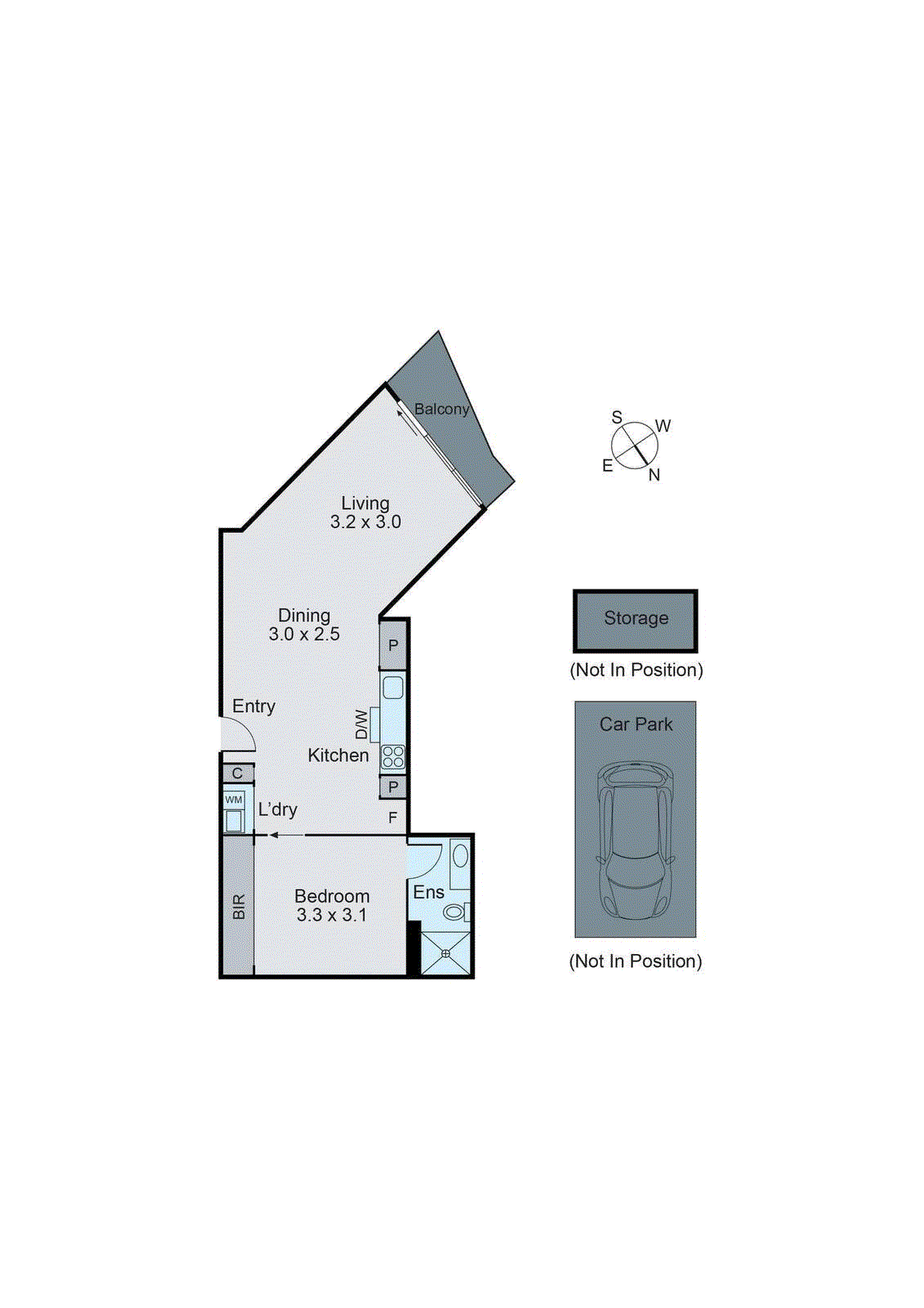 915/338 Kings Way, South Melbourne VIC 3205 - Floorplan
