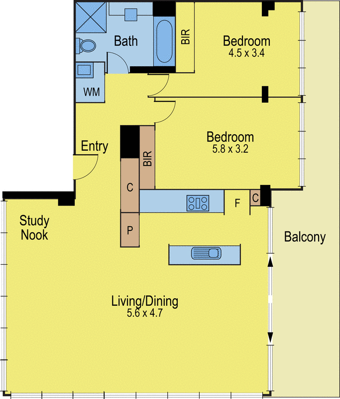 91/604 St Kilda Road, Melbourne VIC 3004 - Floorplan