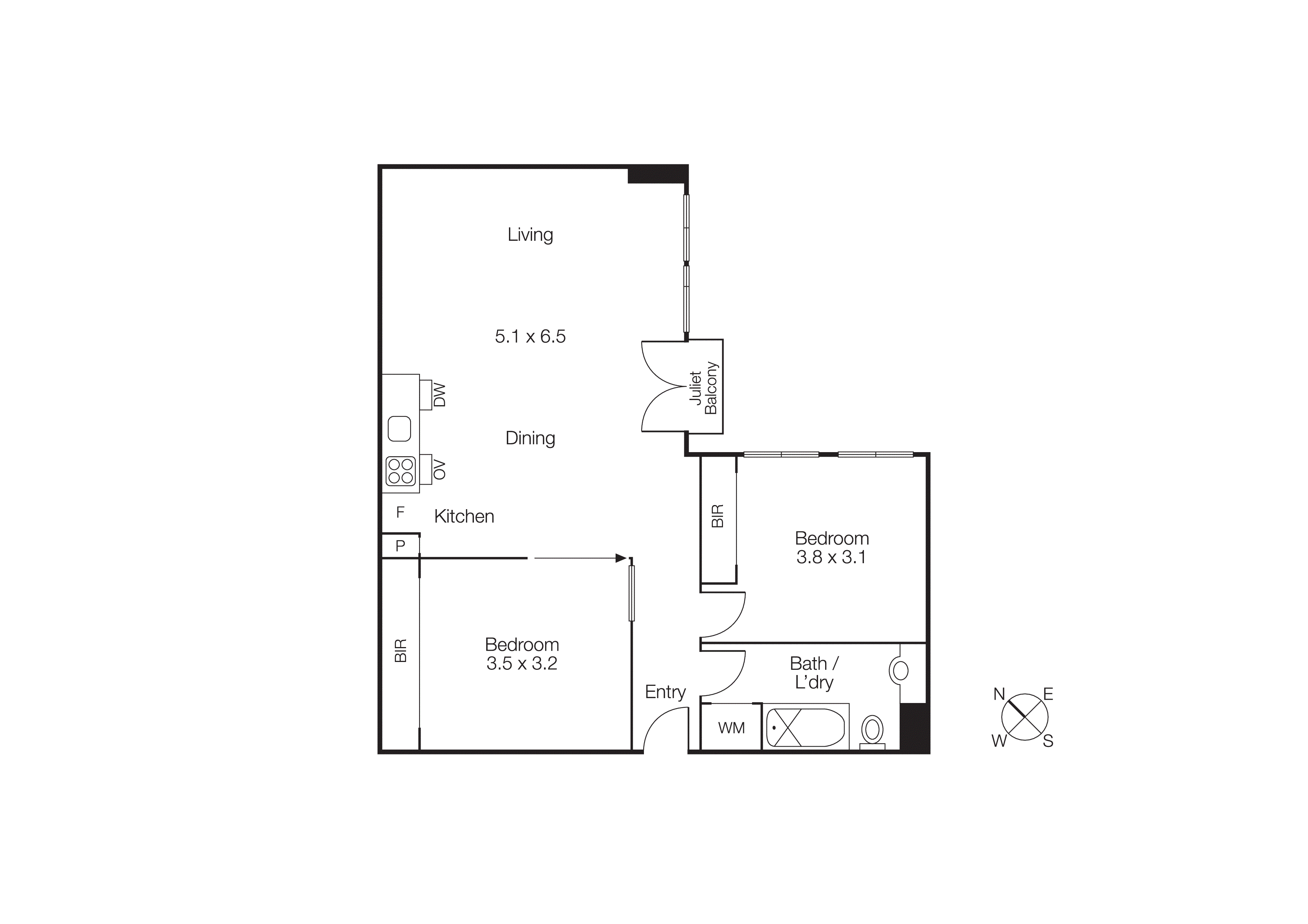 916/422 Collins Street, Melbourne VIC 3000 - Floorplan