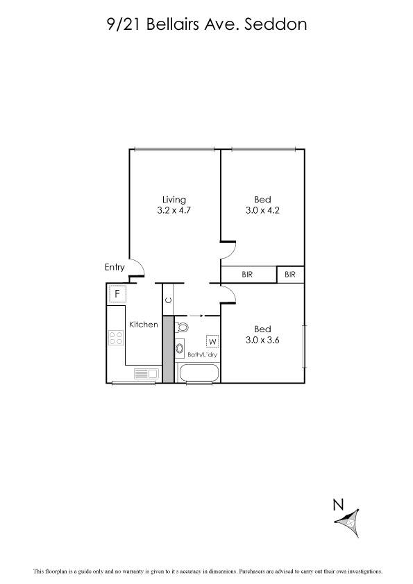 9/21 Bellairs Avenue, SEDDON VIC 3011 - Floorplan