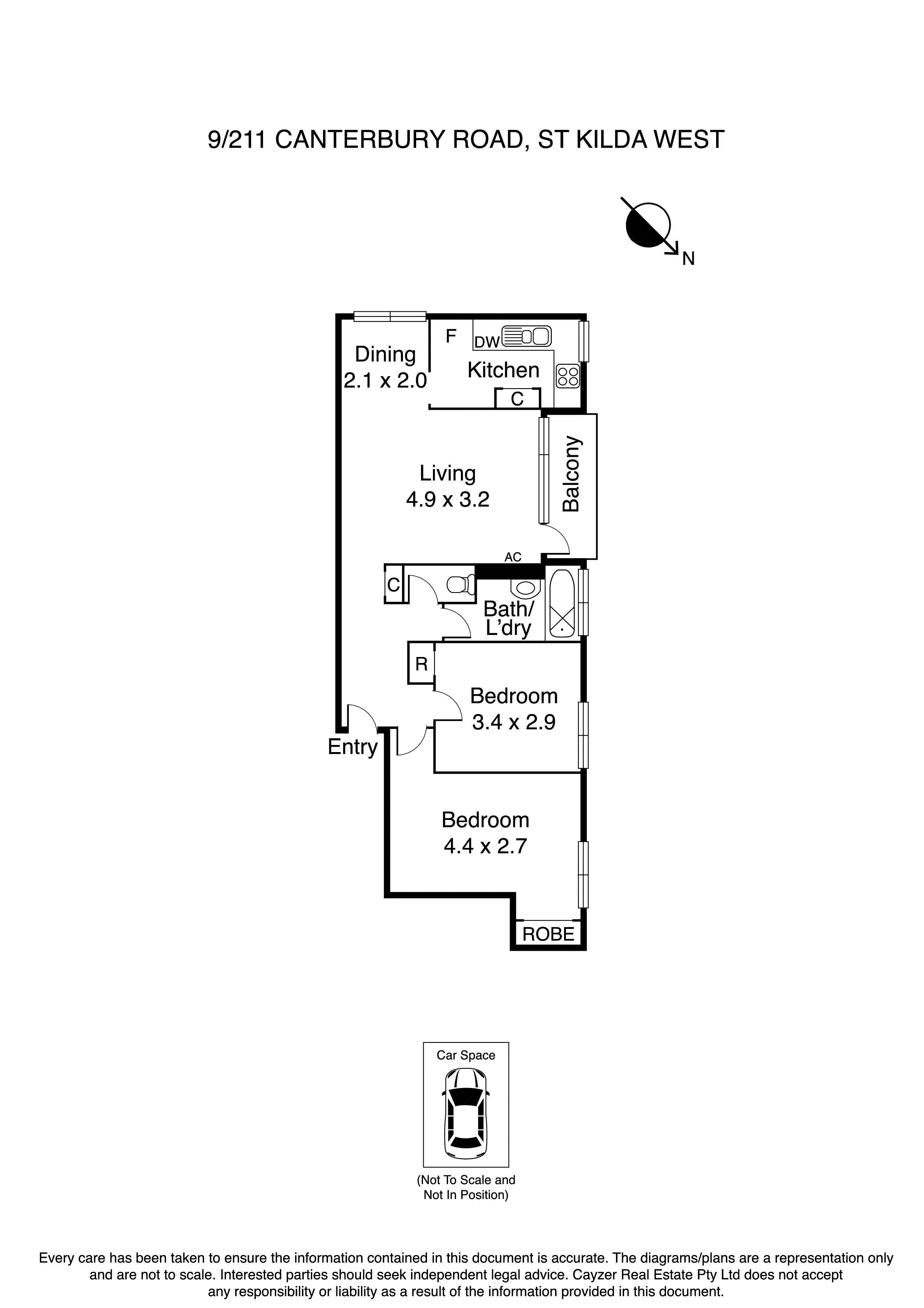 9/211 Canterbury Road, ST KILDA WEST VIC 3182 - Floorplan