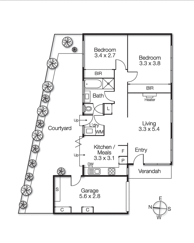 9/29 Milan Street, Mentone VIC 3194 - Floorplan