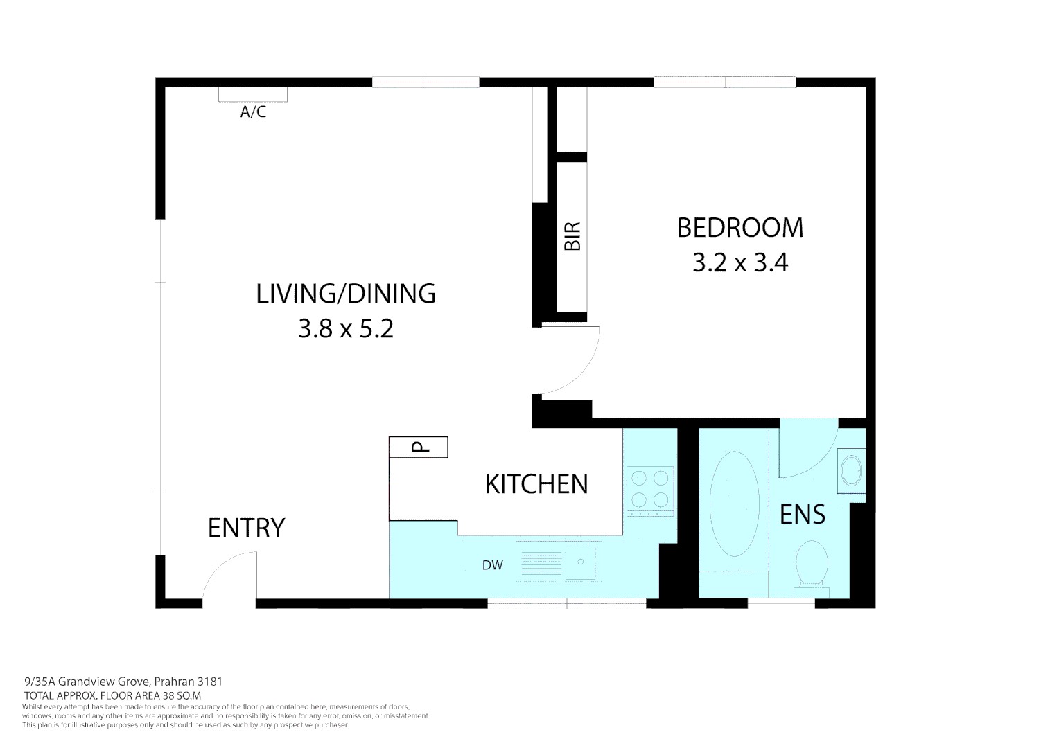 9/35A Grandview Grove, Prahran VIC 3181 - Floorplan