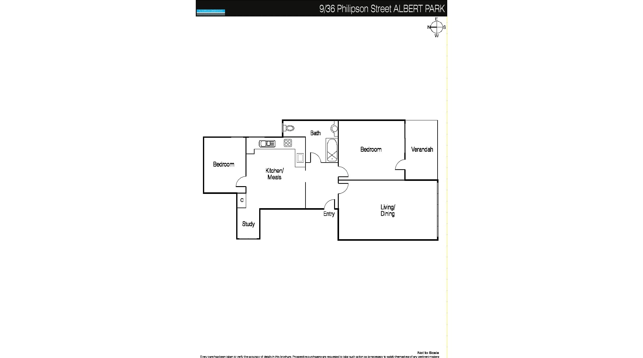 9/36 Philipson Street, ALBERT PARK VIC 3206 - Floorplan