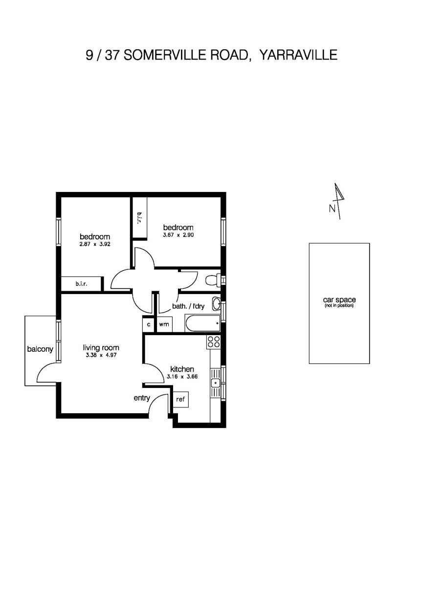 9/37 Somerville Road, YARRAVILLE VIC 3013 - Floorplan