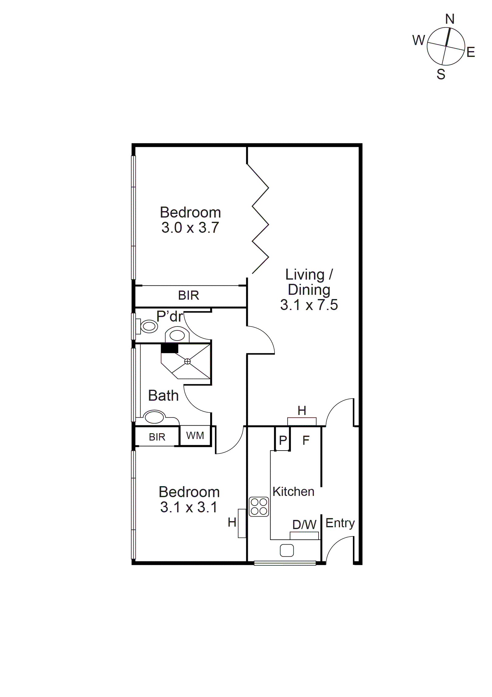 9/384 Toorak Road, South Yarra VIC 3141 - Floorplan