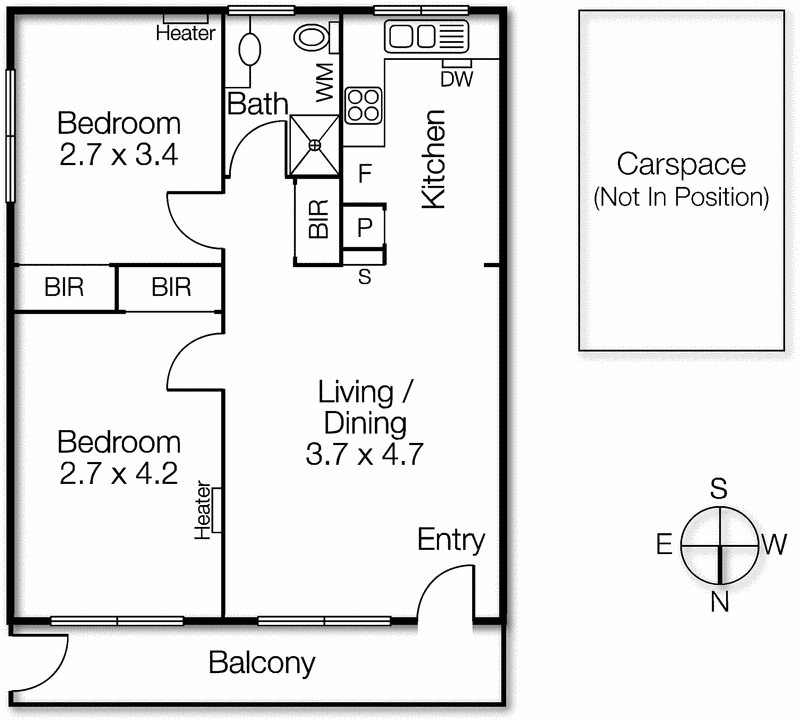 9/6 Marriott Street, St Kilda VIC 3182 - Floorplan