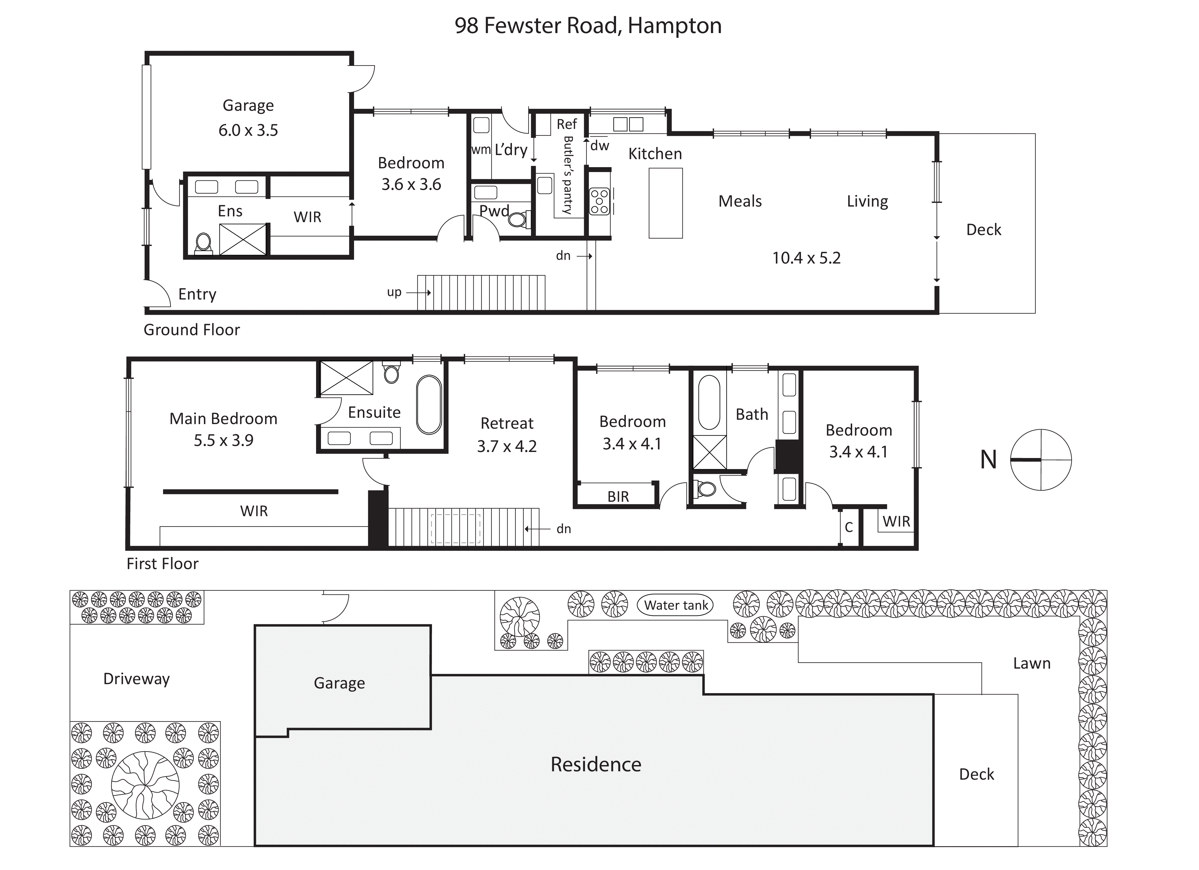 98 Fewster Road, Hampton VIC 3188 - Floorplan